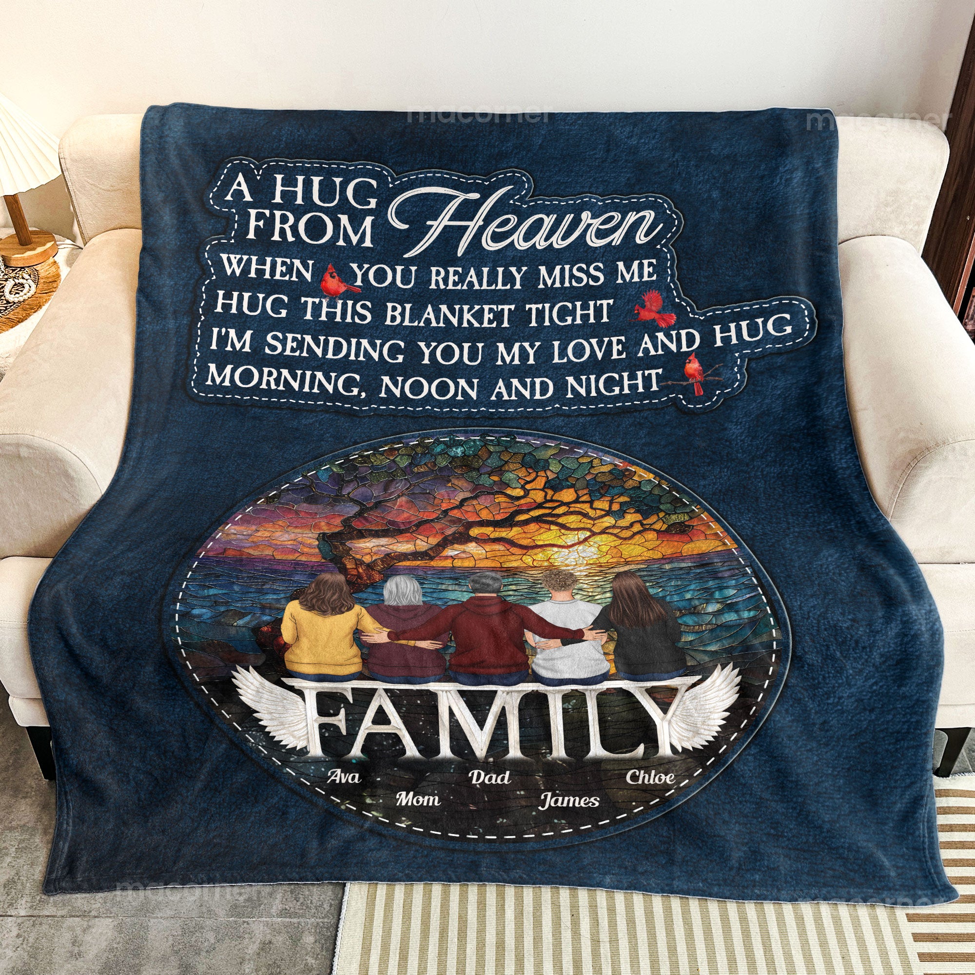 Send A Hug From Heaven - Personalized Blanket