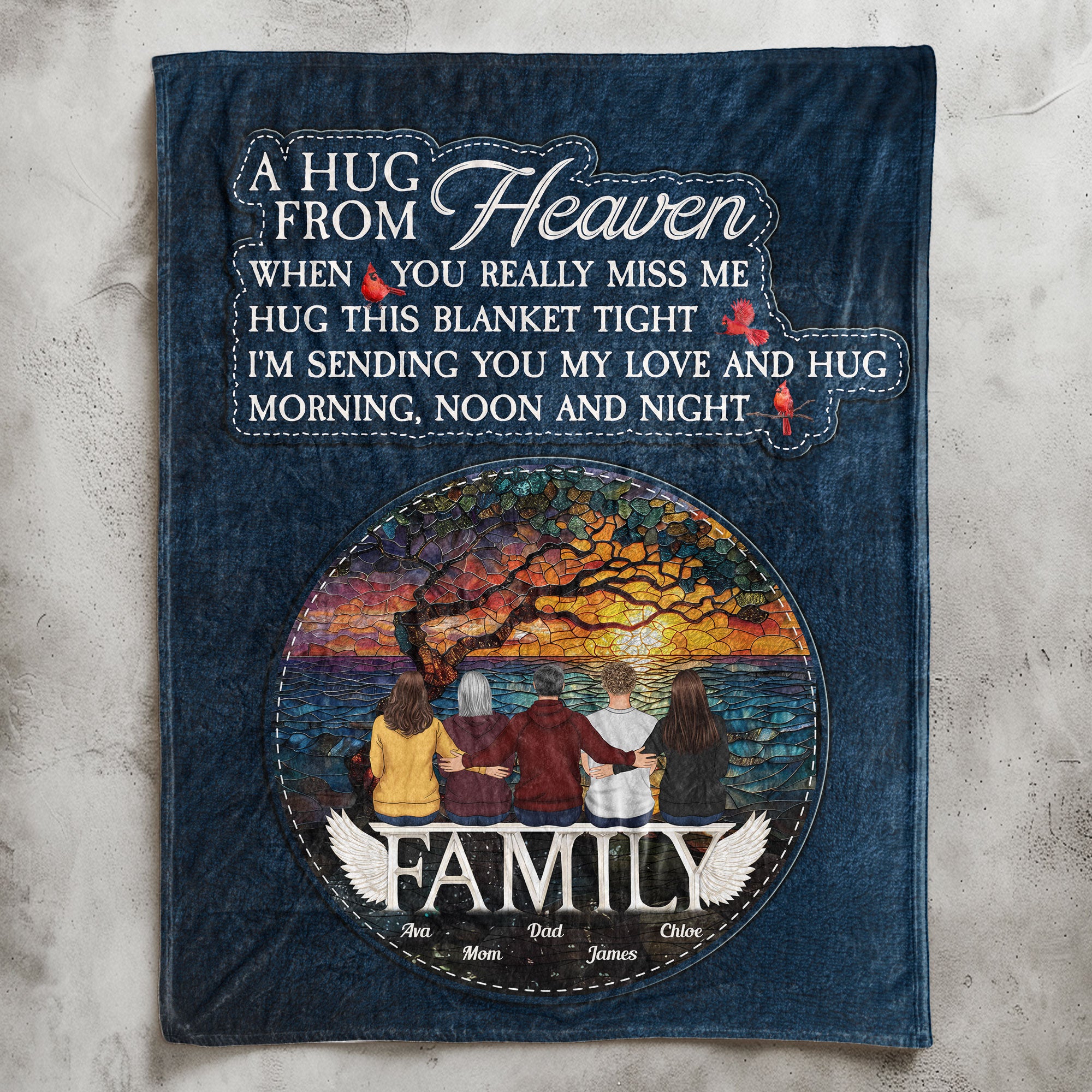 Send A Hug From Heaven - Personalized Blanket