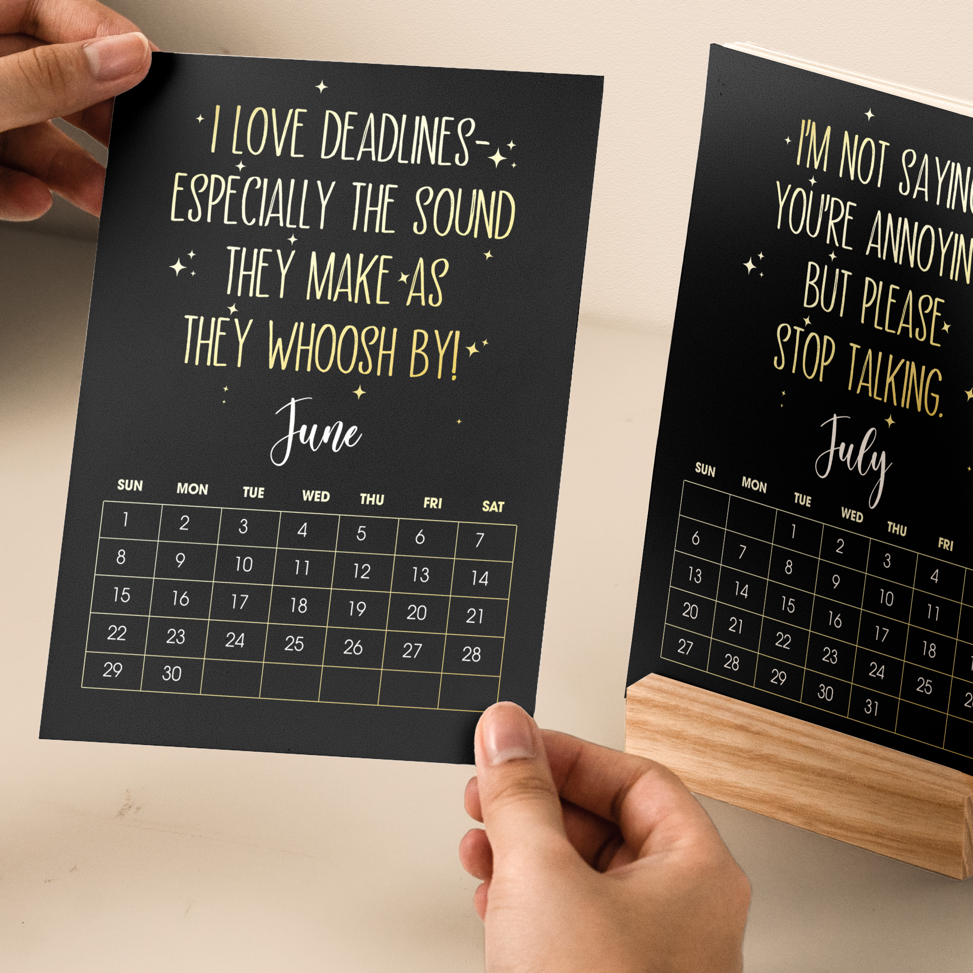 Sh*t I Want To Say At Work But Can't - Personalized Easel Calendar