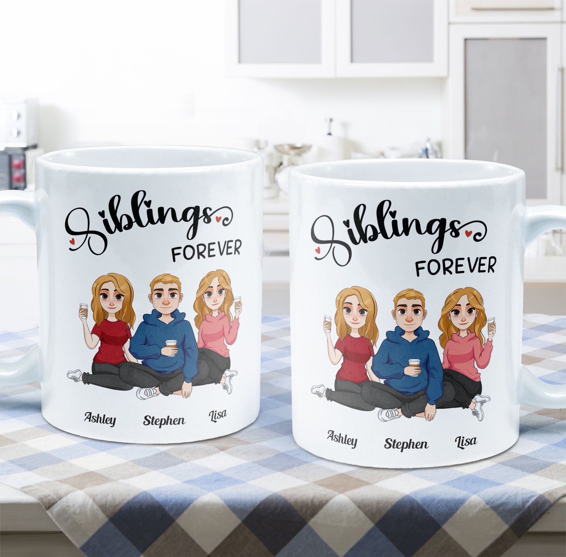 Siblings Forever - Personalized Mug