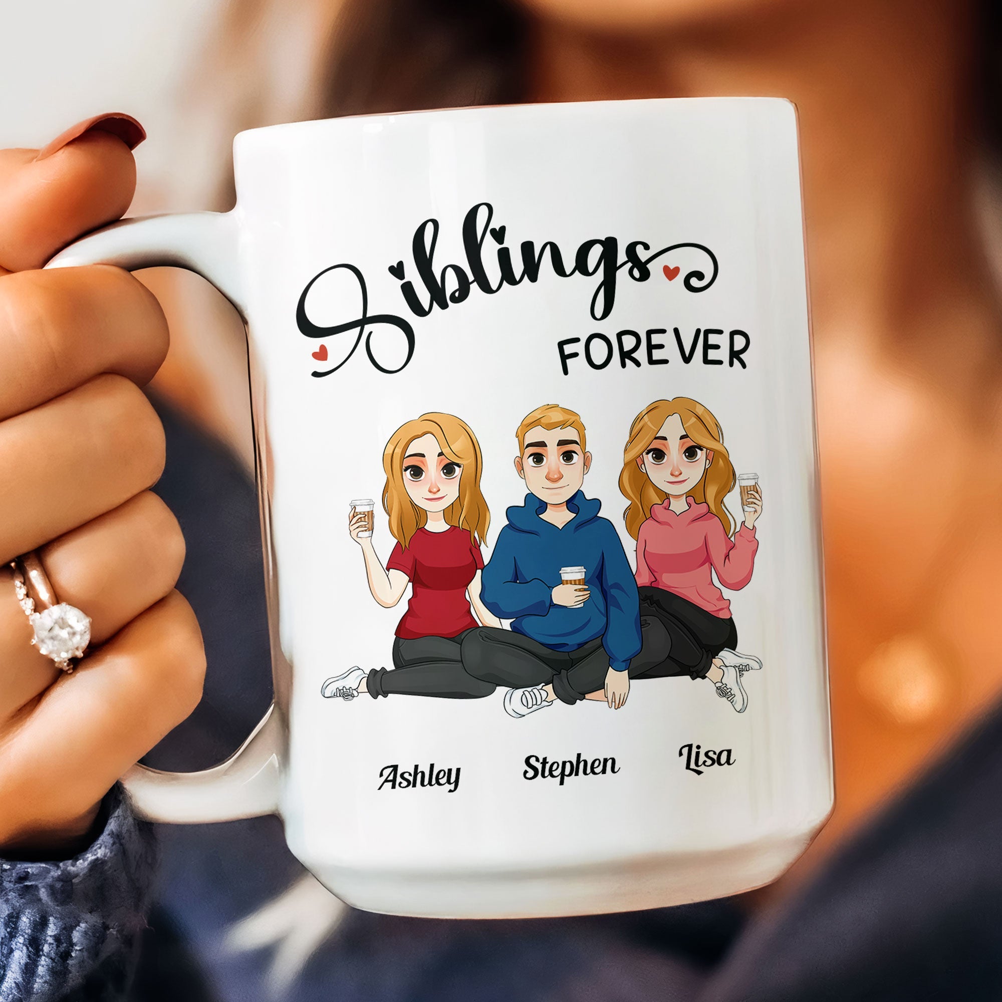 Siblings Forever - Personalized Mug