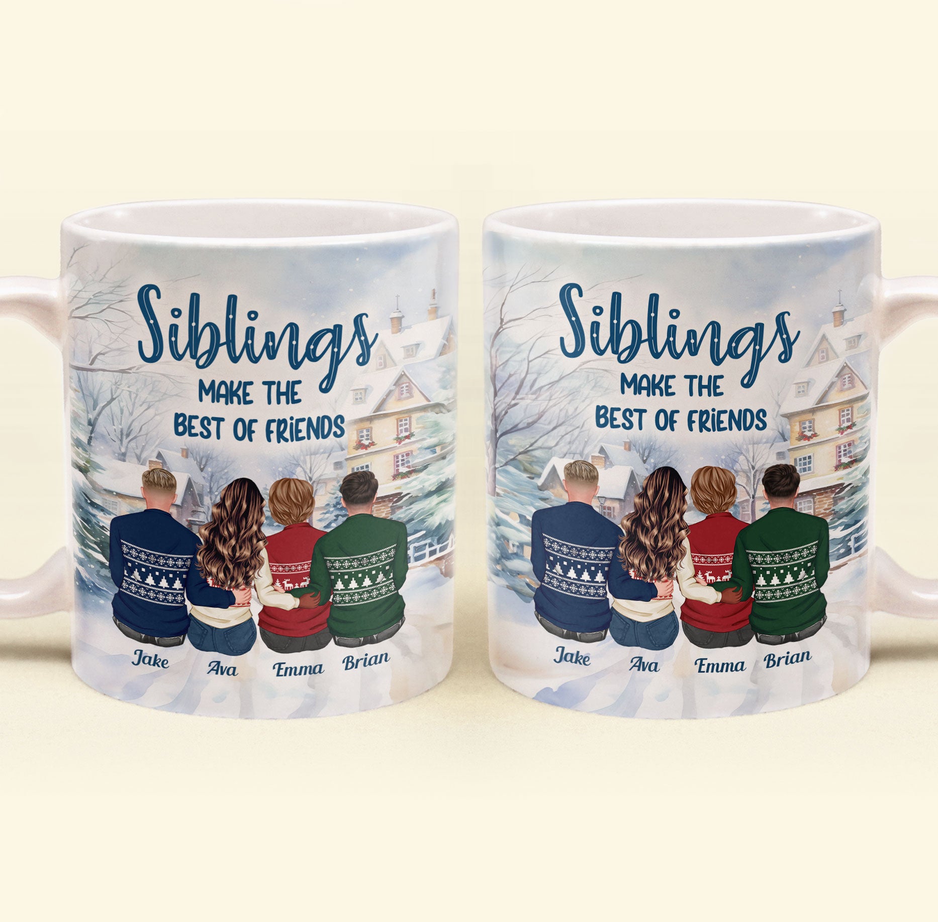 Siblings Make The Best Of Friends - Personalized Mug