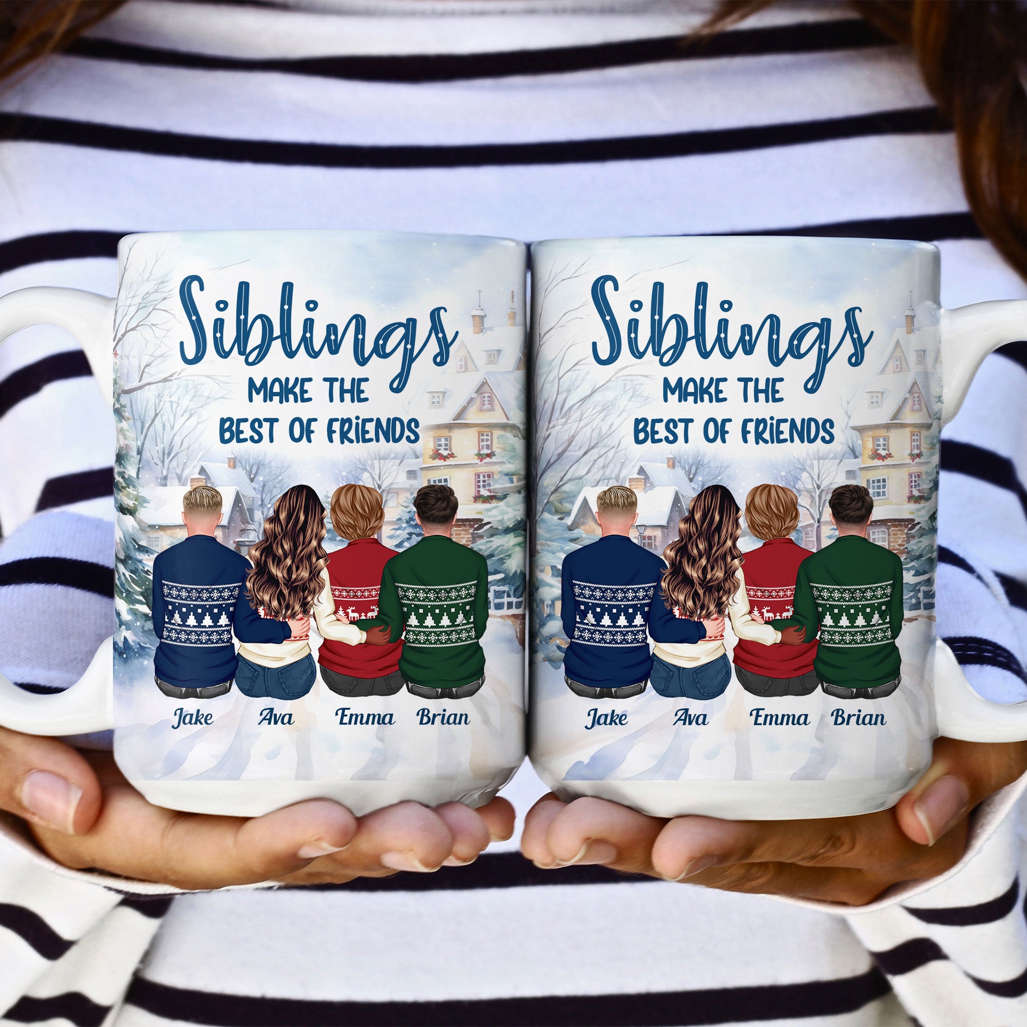 Siblings Make The Best Of Friends - Personalized Mug