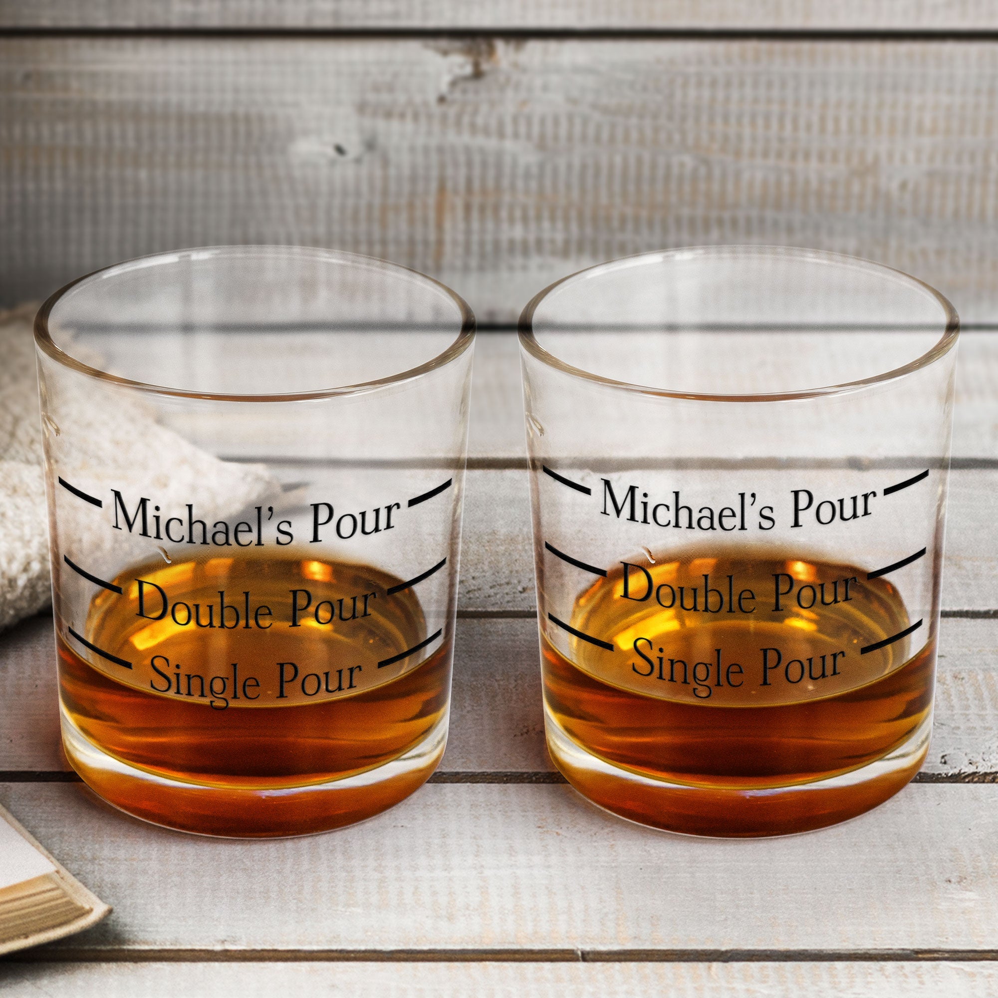 Single Pour Double Pour Funny Gifts For Men - Personalized Whiskey Glass