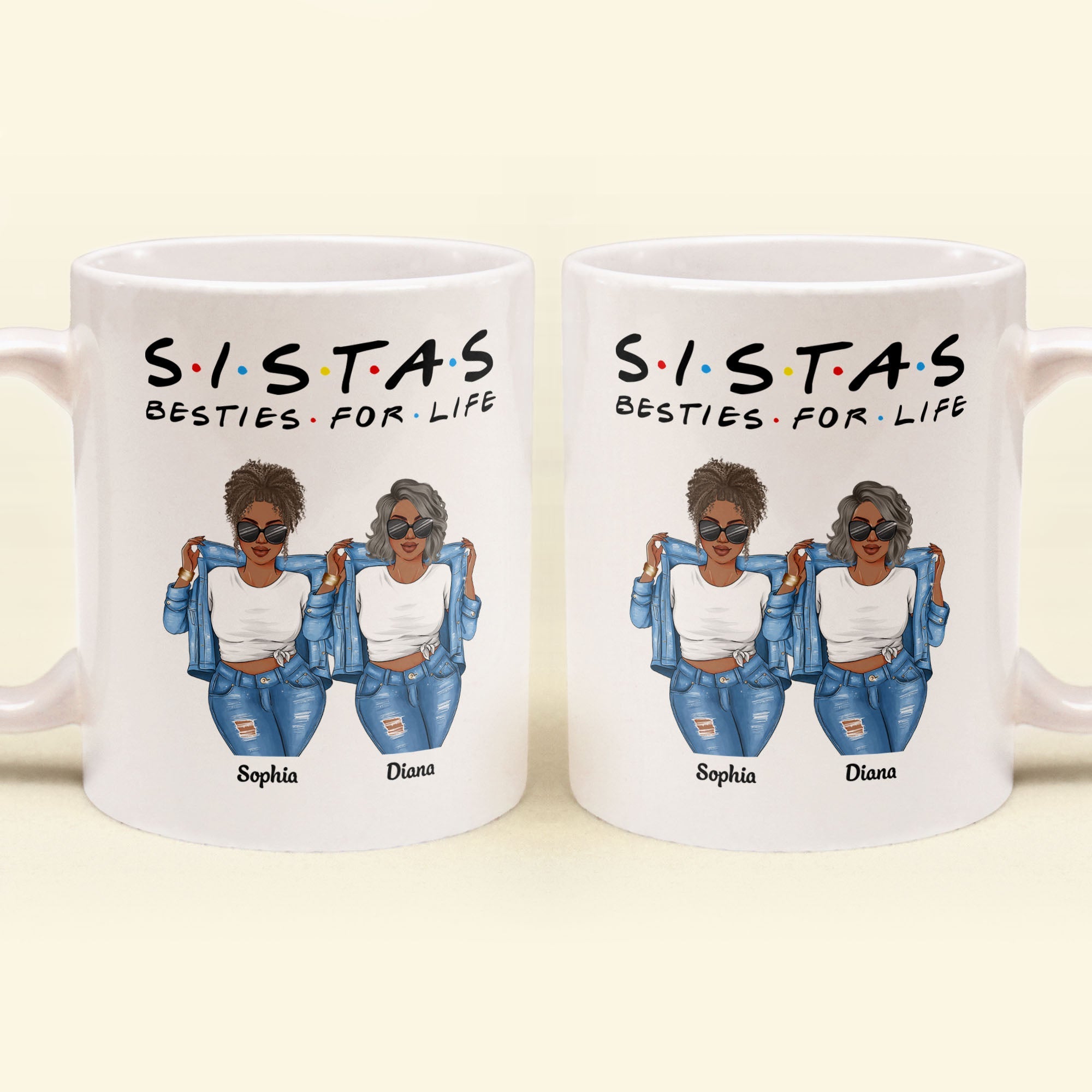 Sistas For Life - Personalized Mug