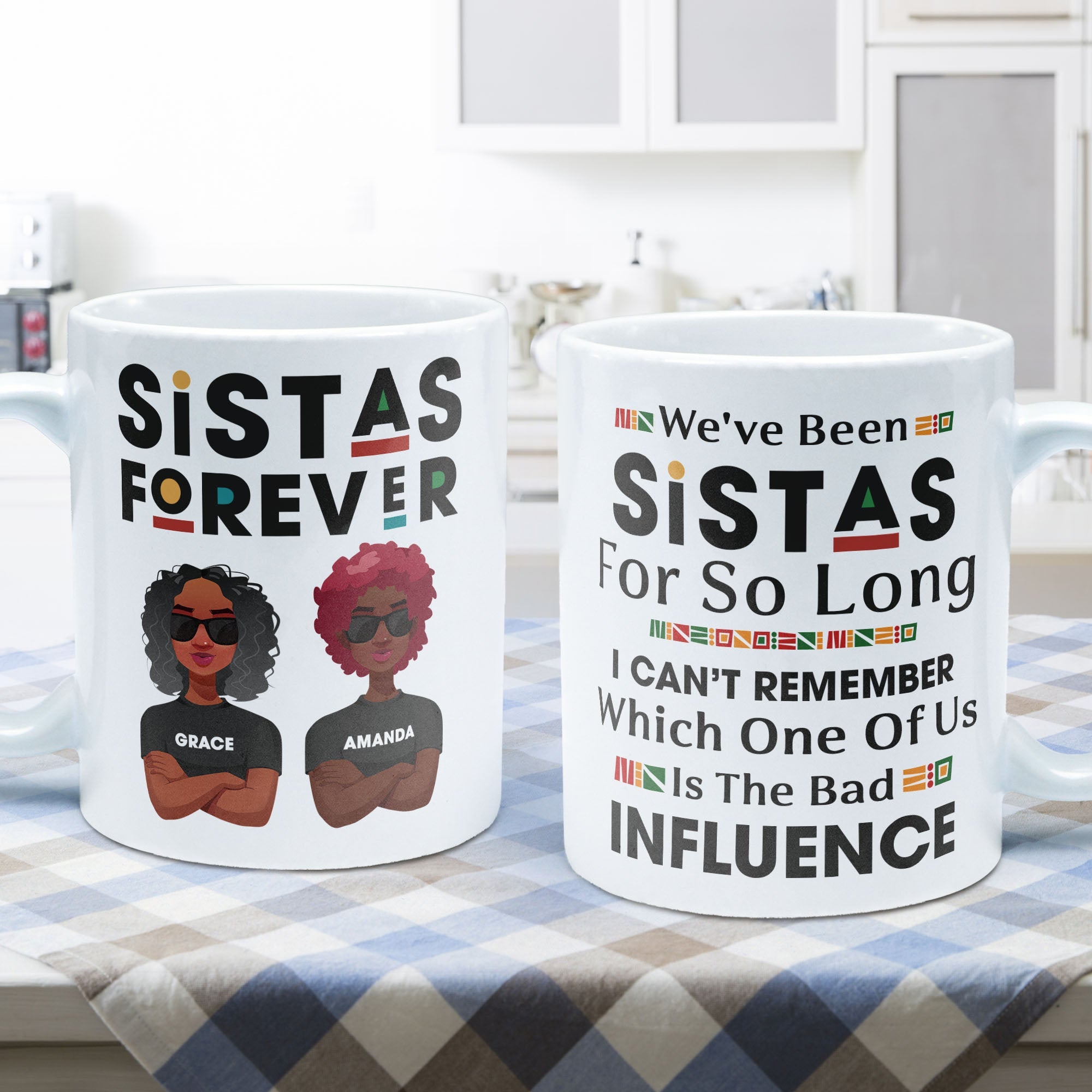 Sistas Forever - Personalized Mug