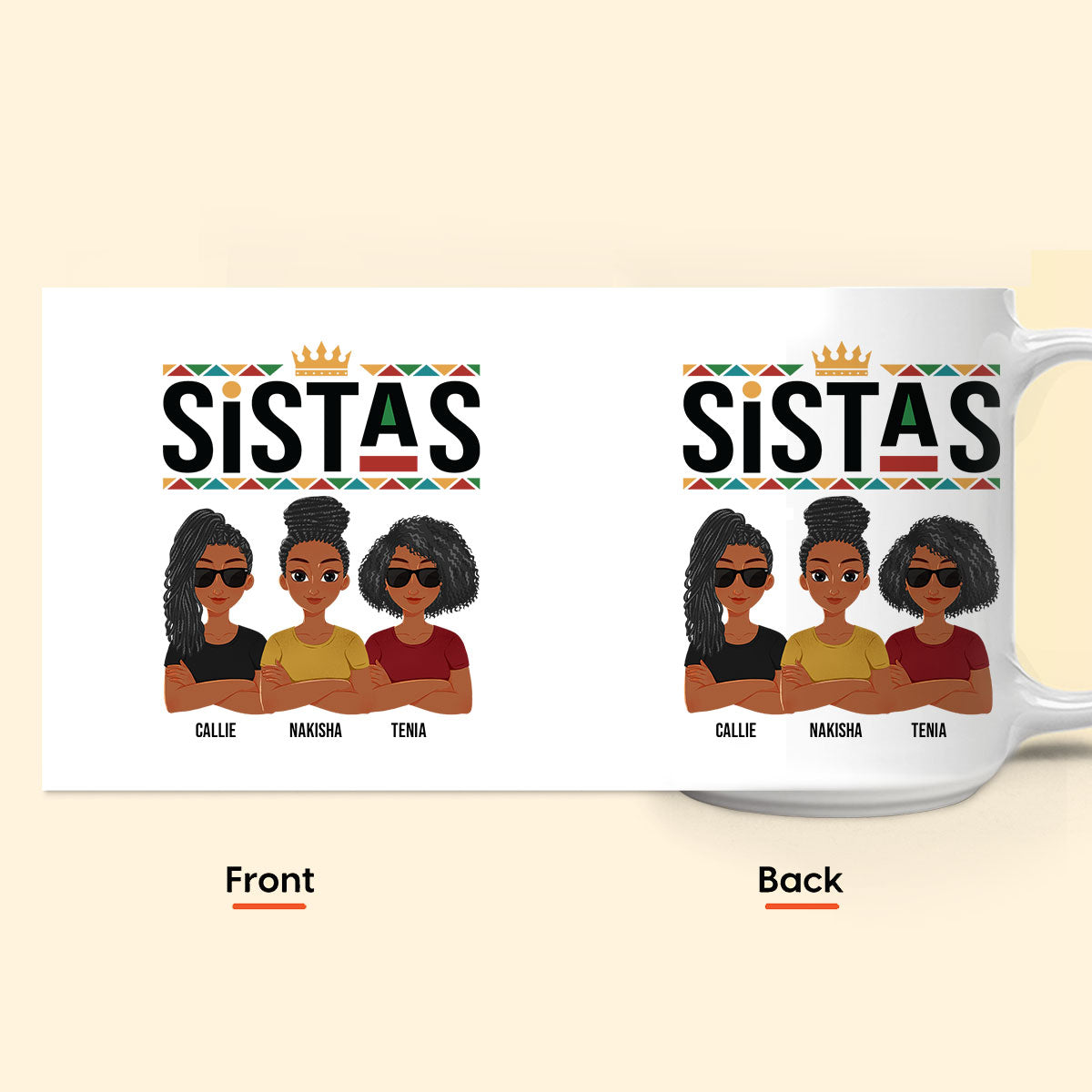 Sistas - New Version - Personalized Mug