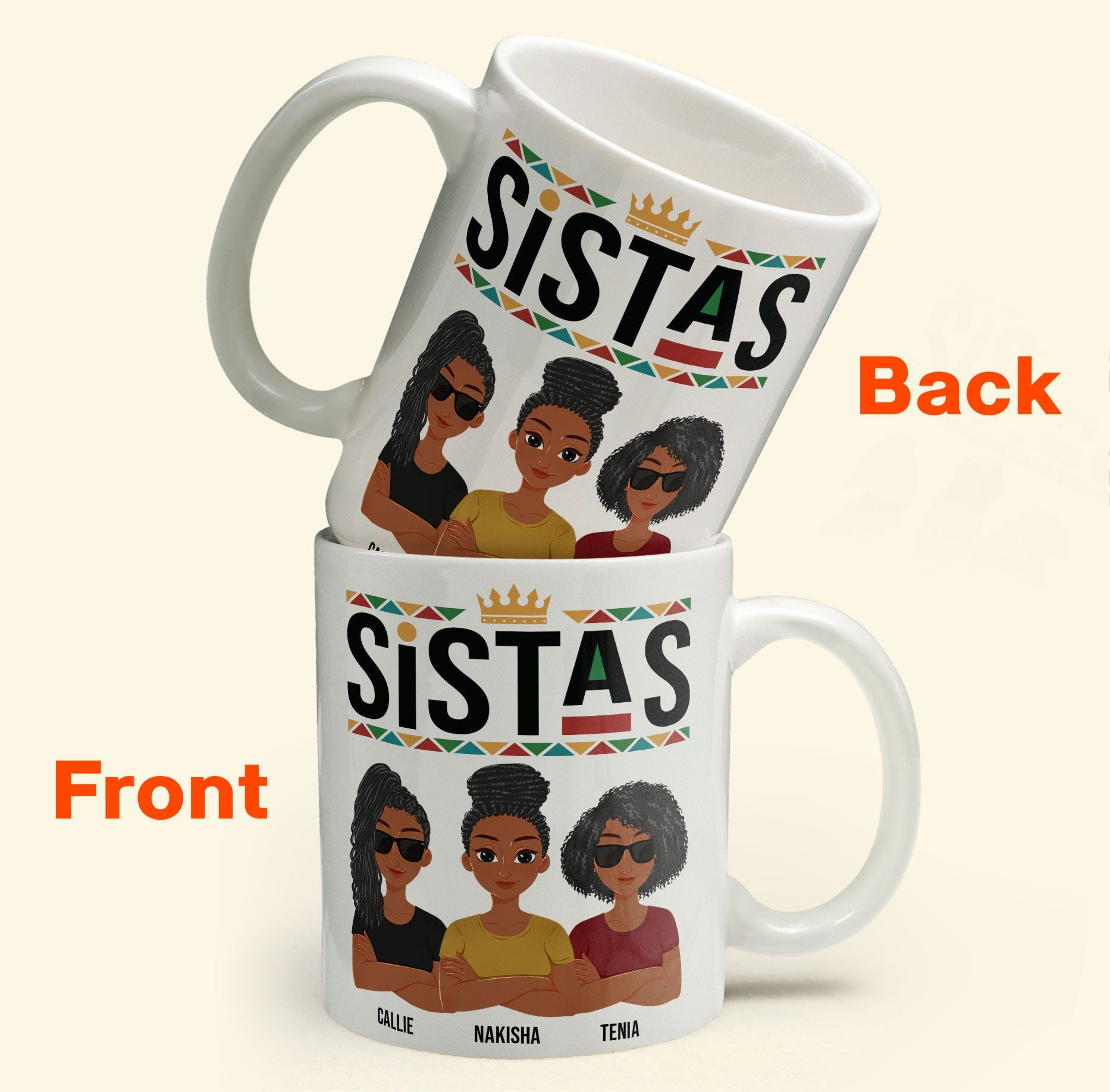 Sistas - New Version - Personalized Mug