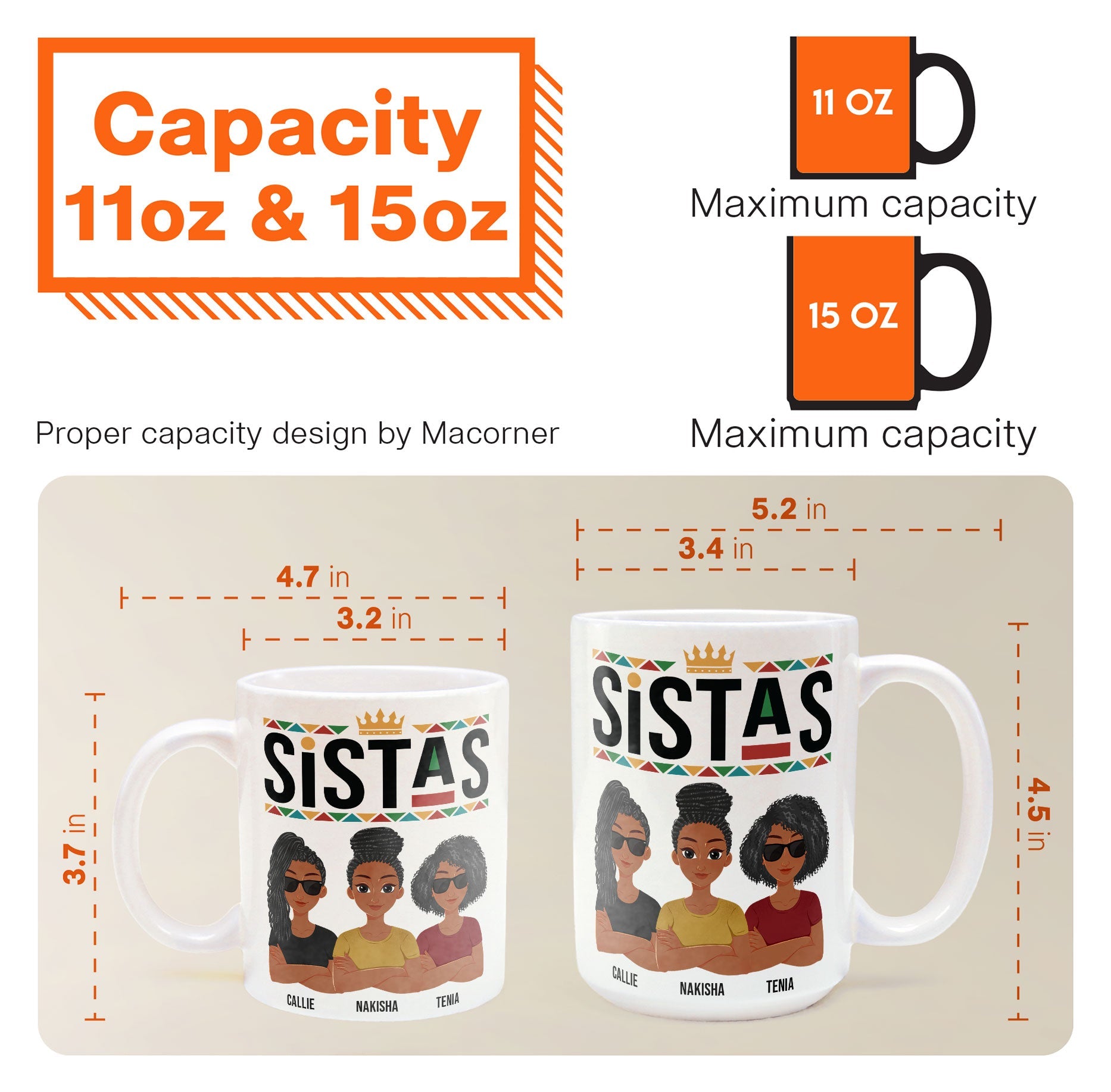 Sistas - New Version - Personalized Mug