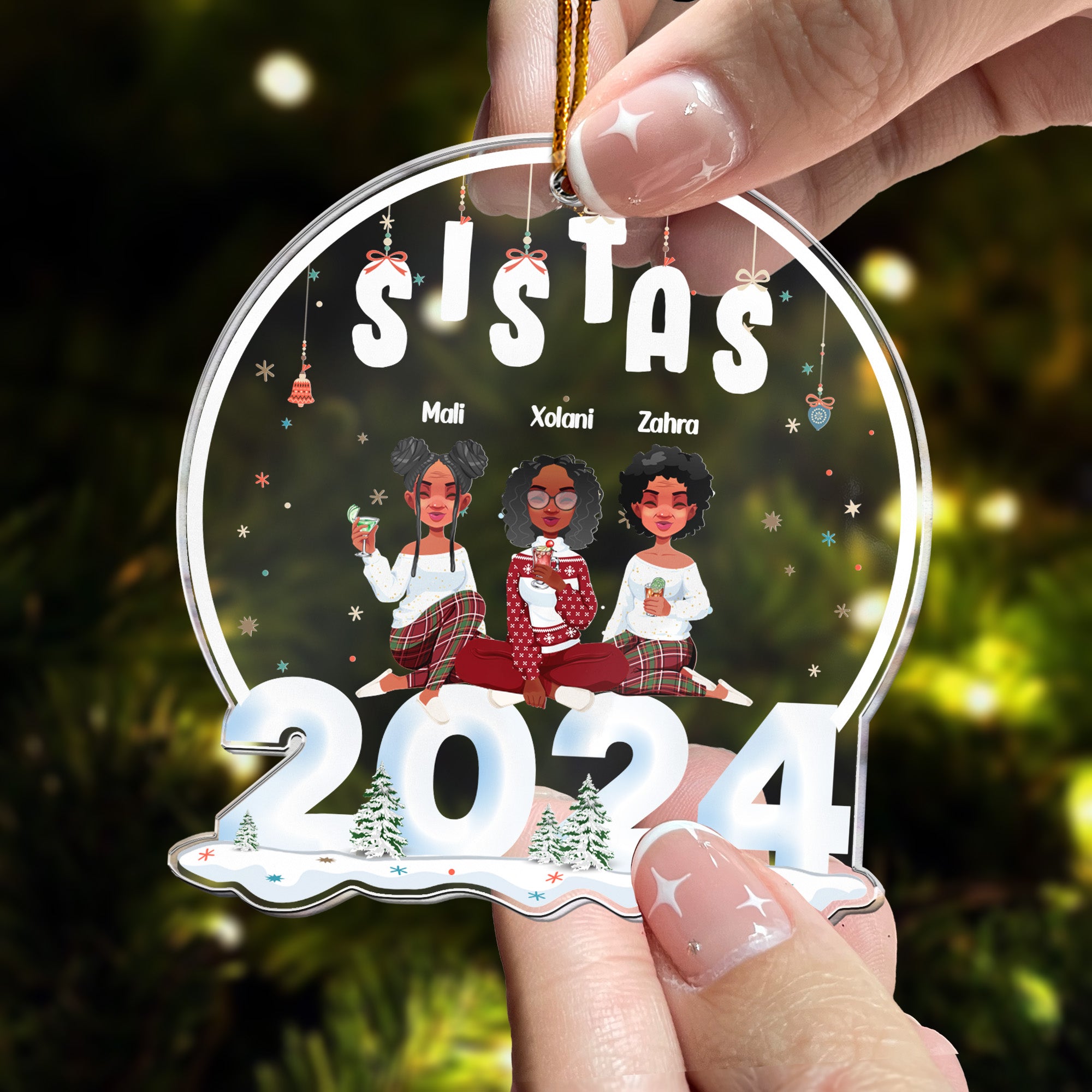 Sistas 2024 - Personalized Acrylic Ornament