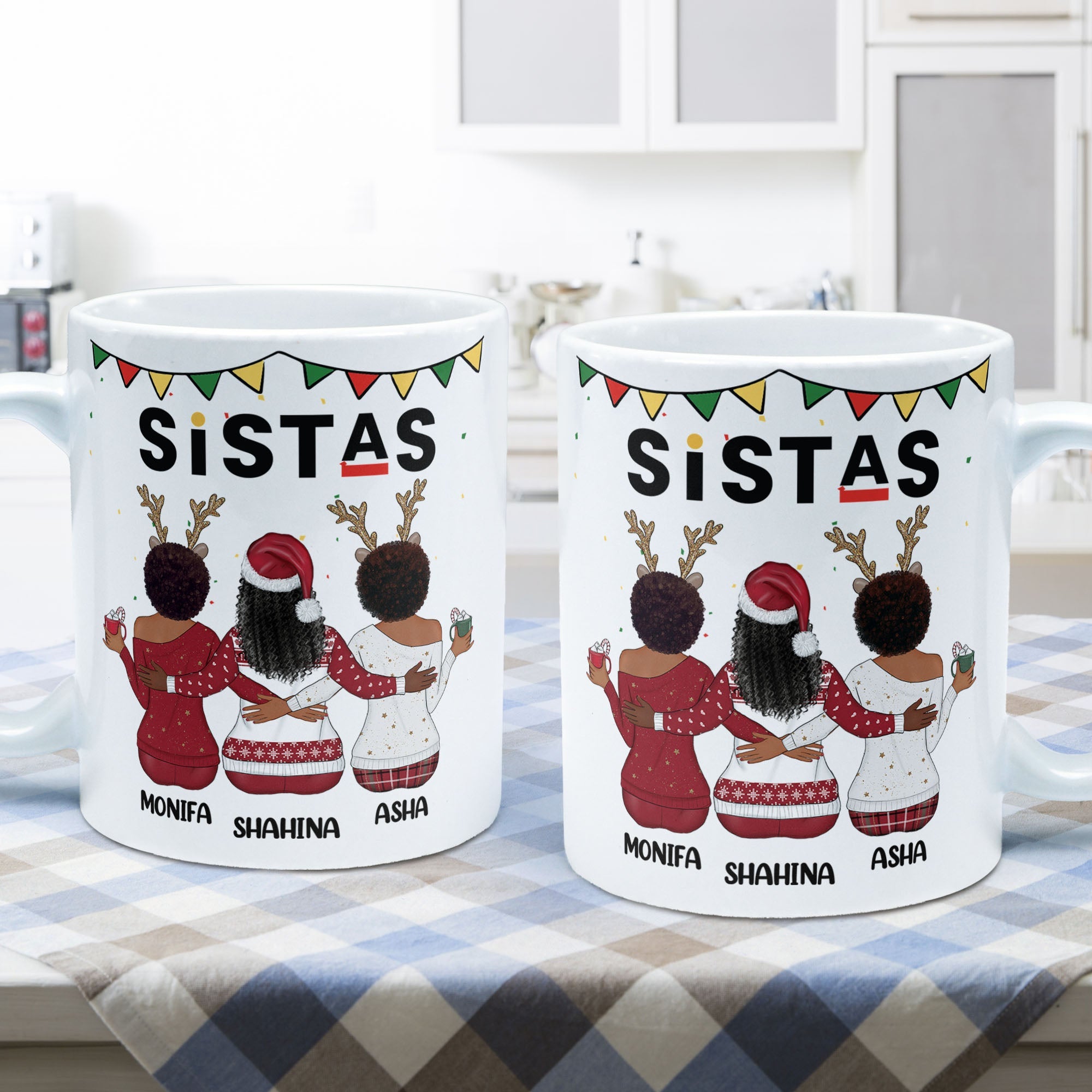 Sistas Soul Sisters - Personalized Mug - Christmas Gift For Sister