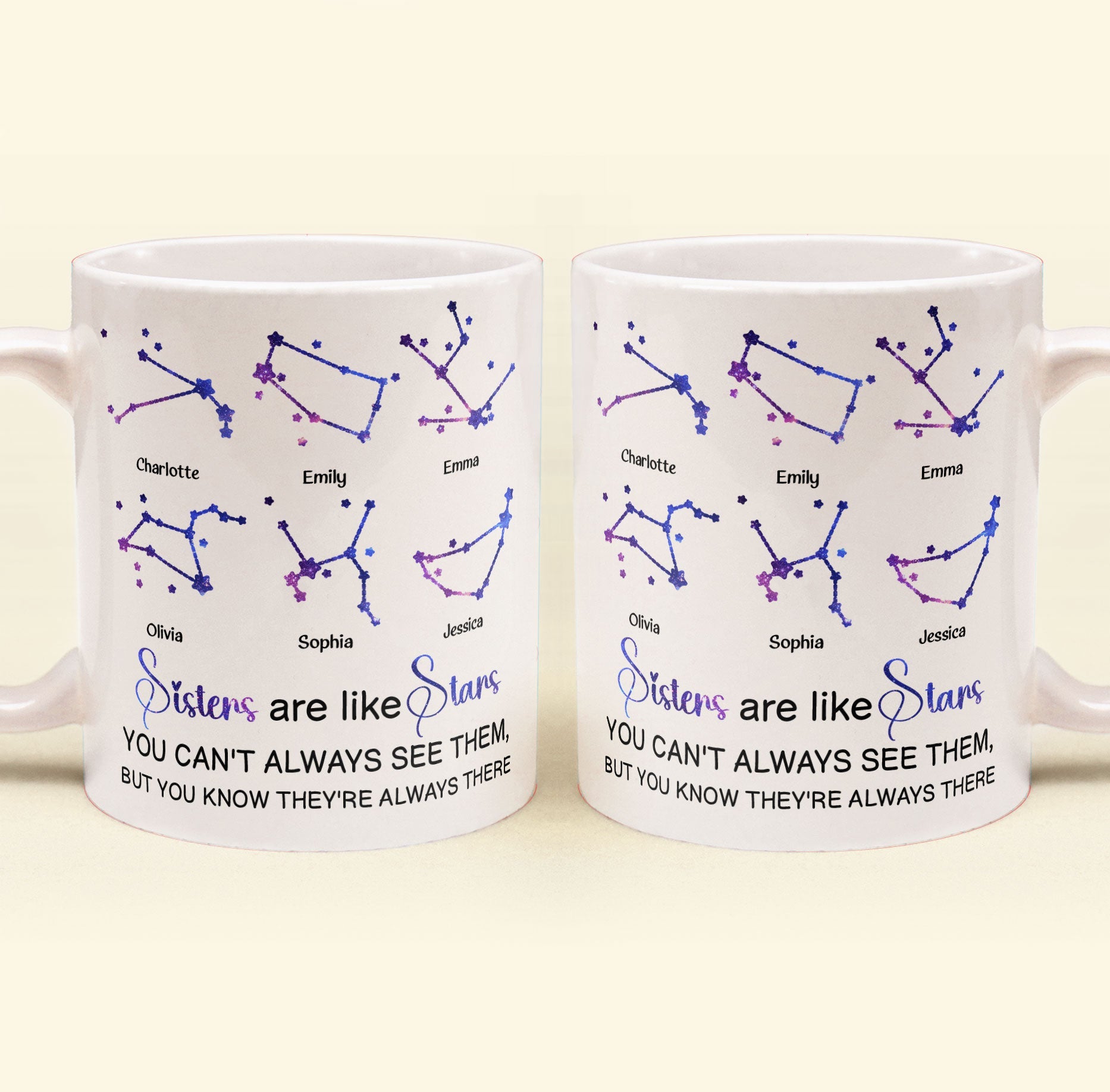 Sisters Are Like Stars - Personalized Mug