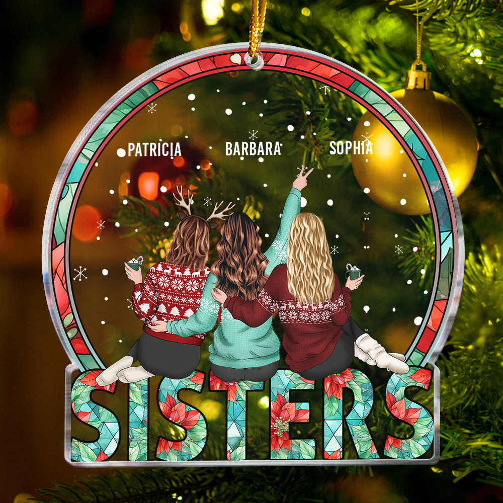 Sisters Christmas Gift - Personalized Acrylic Ornament