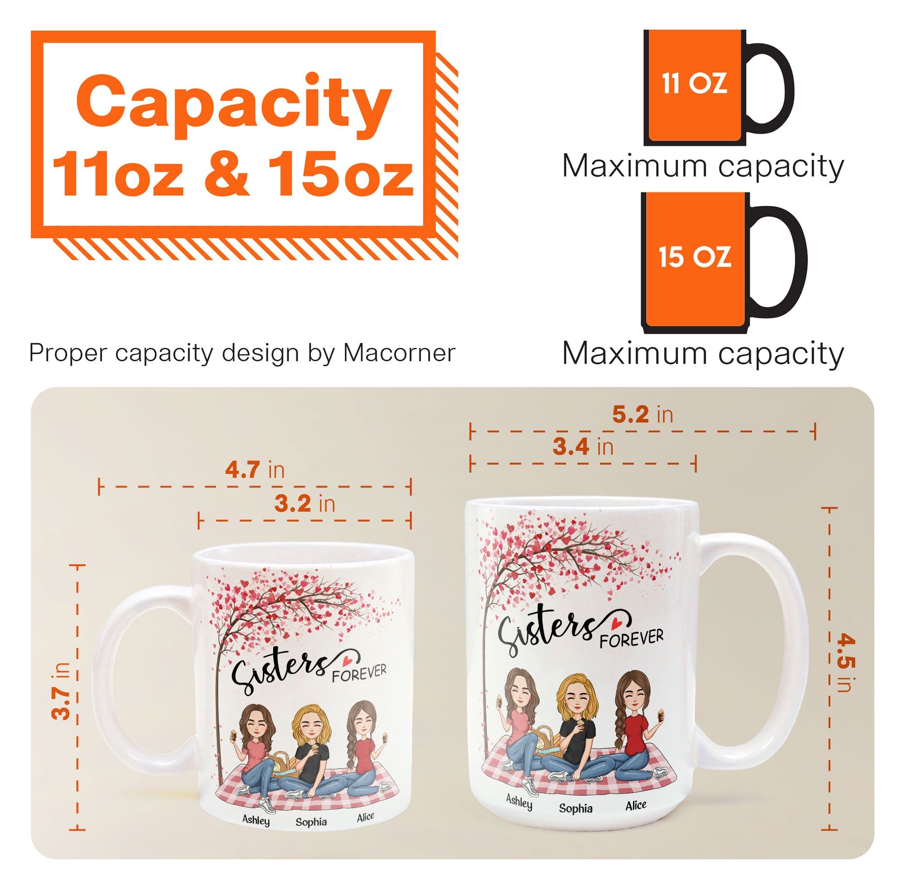 Sisters Forever - Limited Edition - Personalized Mug