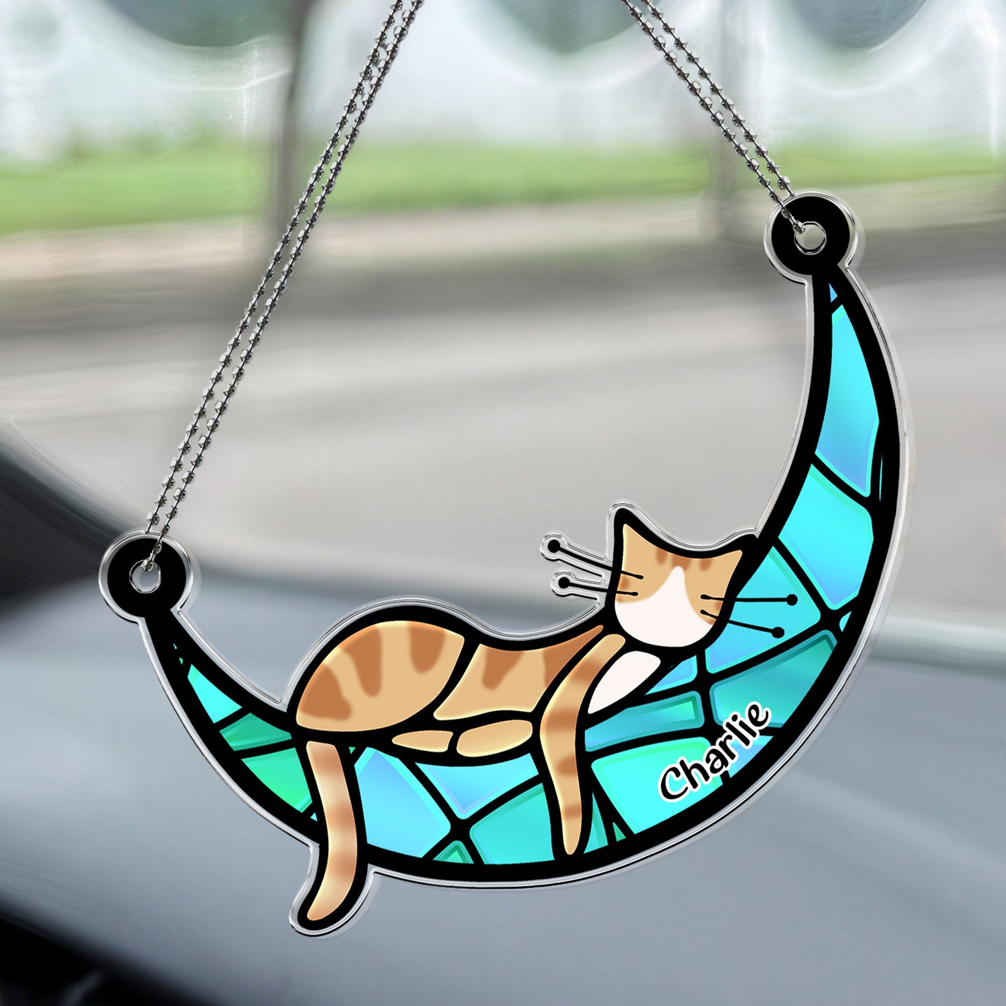 Sleeping Cat - Personalized Rear View Mirror Accessory