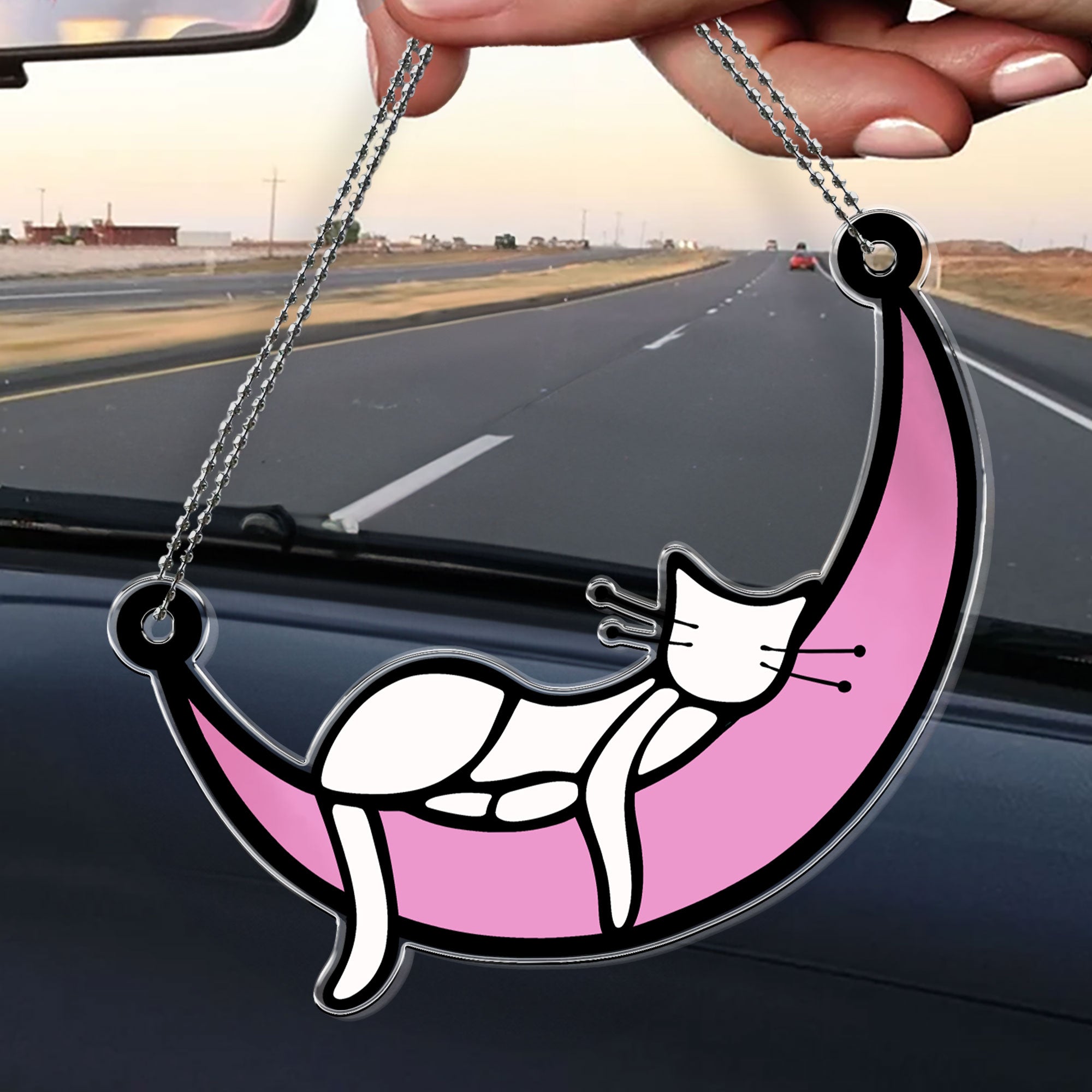 Sleeping Cat - Personalized Rear View Mirror Accessory