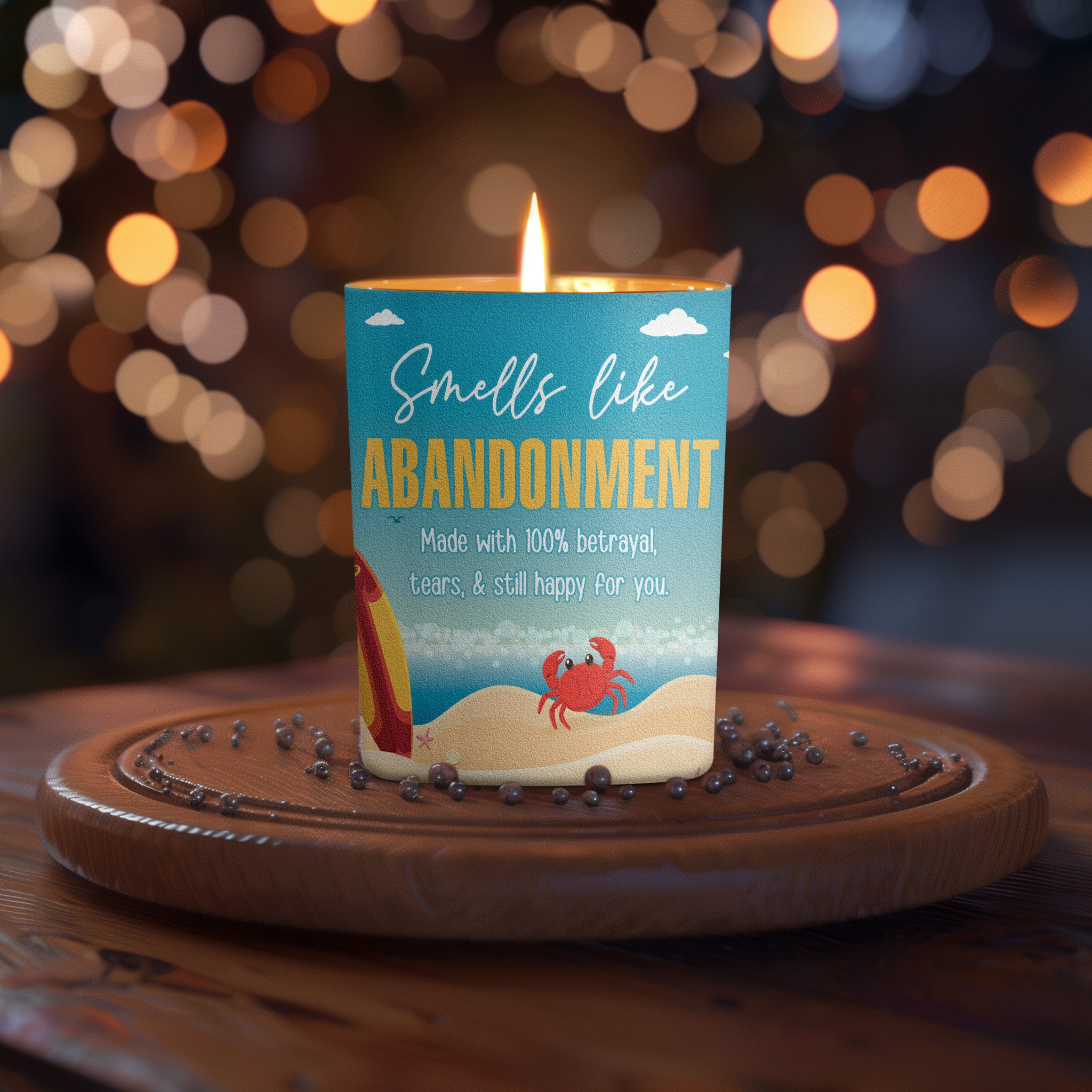 Smells Like Abandonment As A Funny Retirement Gift - Personalized Candle