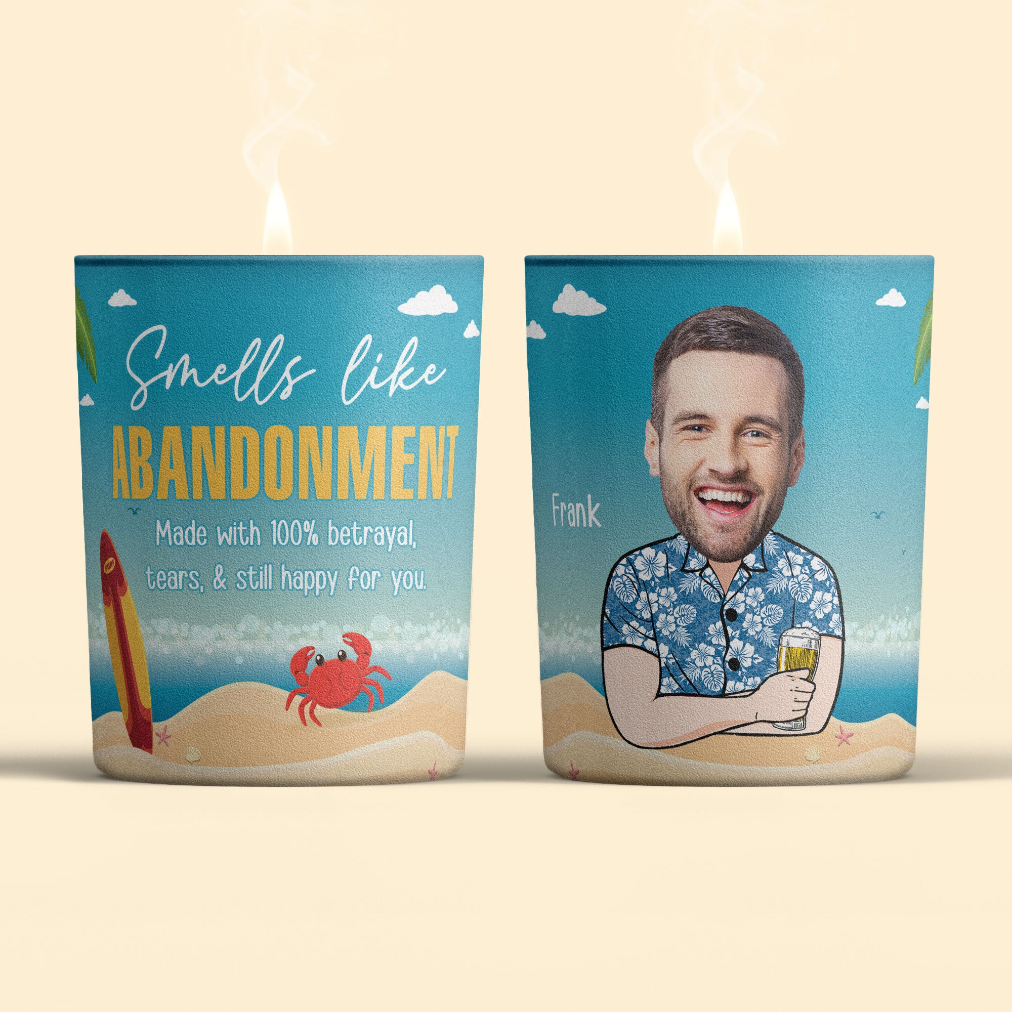 Smells Like Abandonment As A Funny Retirement Gift - Personalized Candle