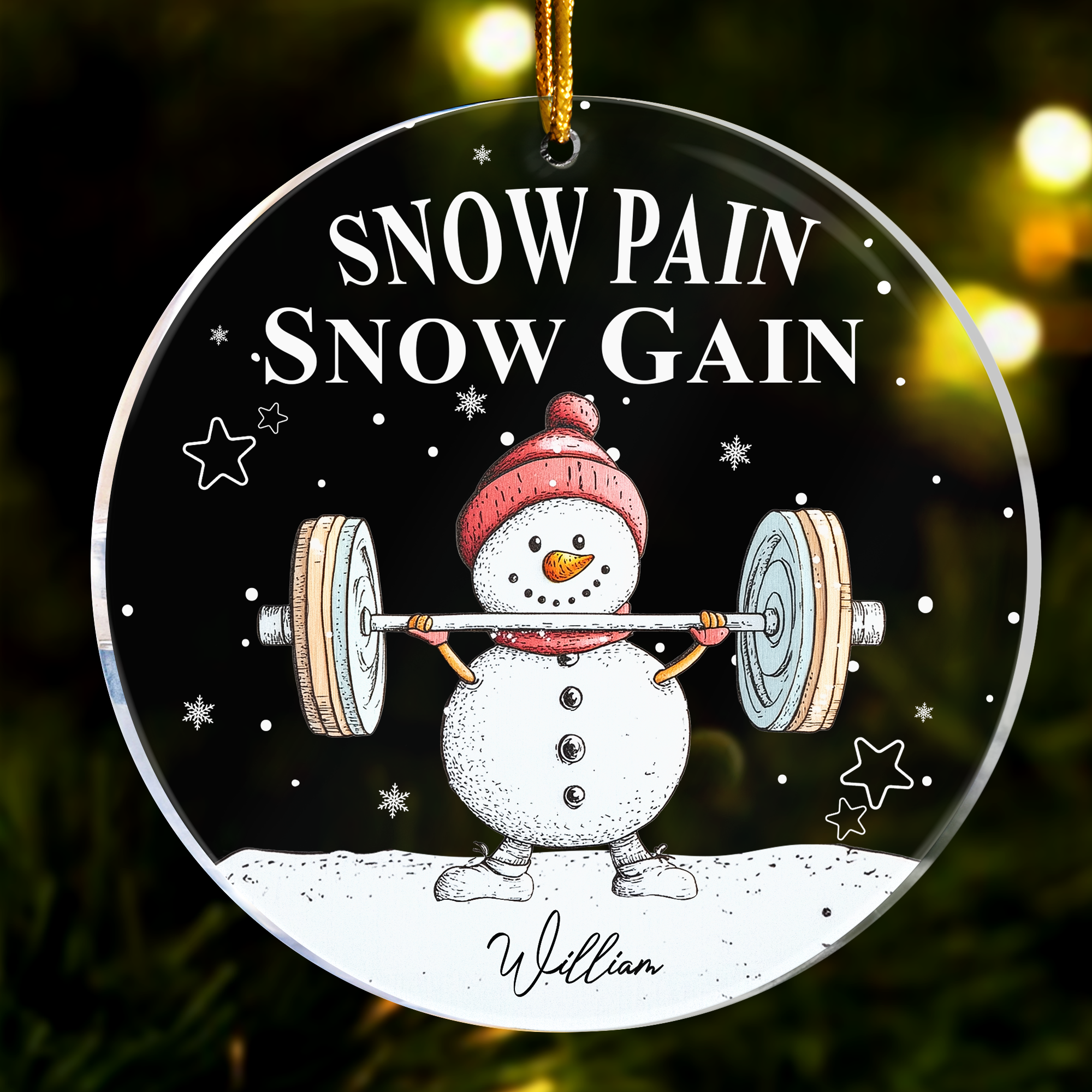 Snow Pain Snow Gain - Personalized Acrylic Ornament