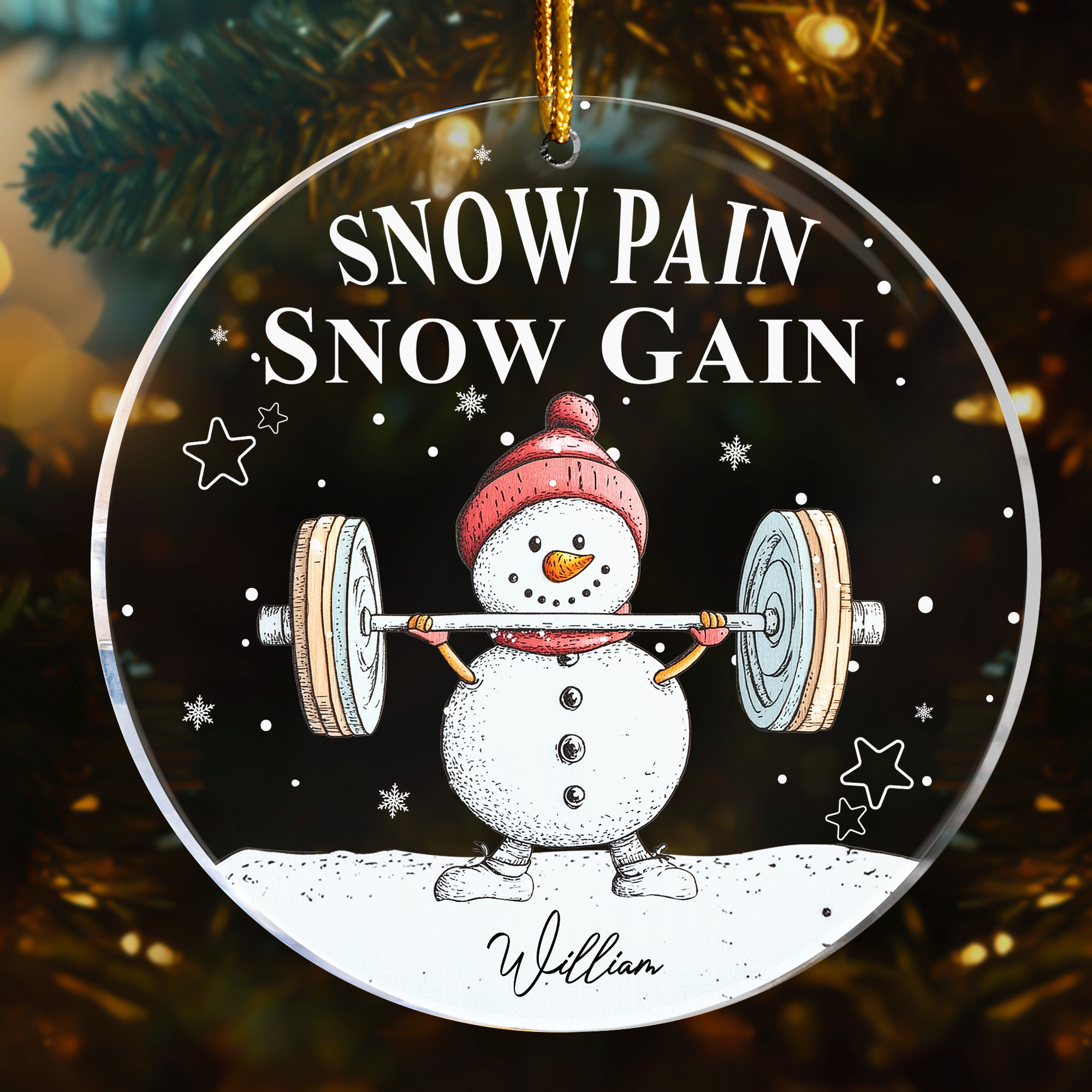 Snow Pain Snow Gain - Personalized Acrylic Ornament