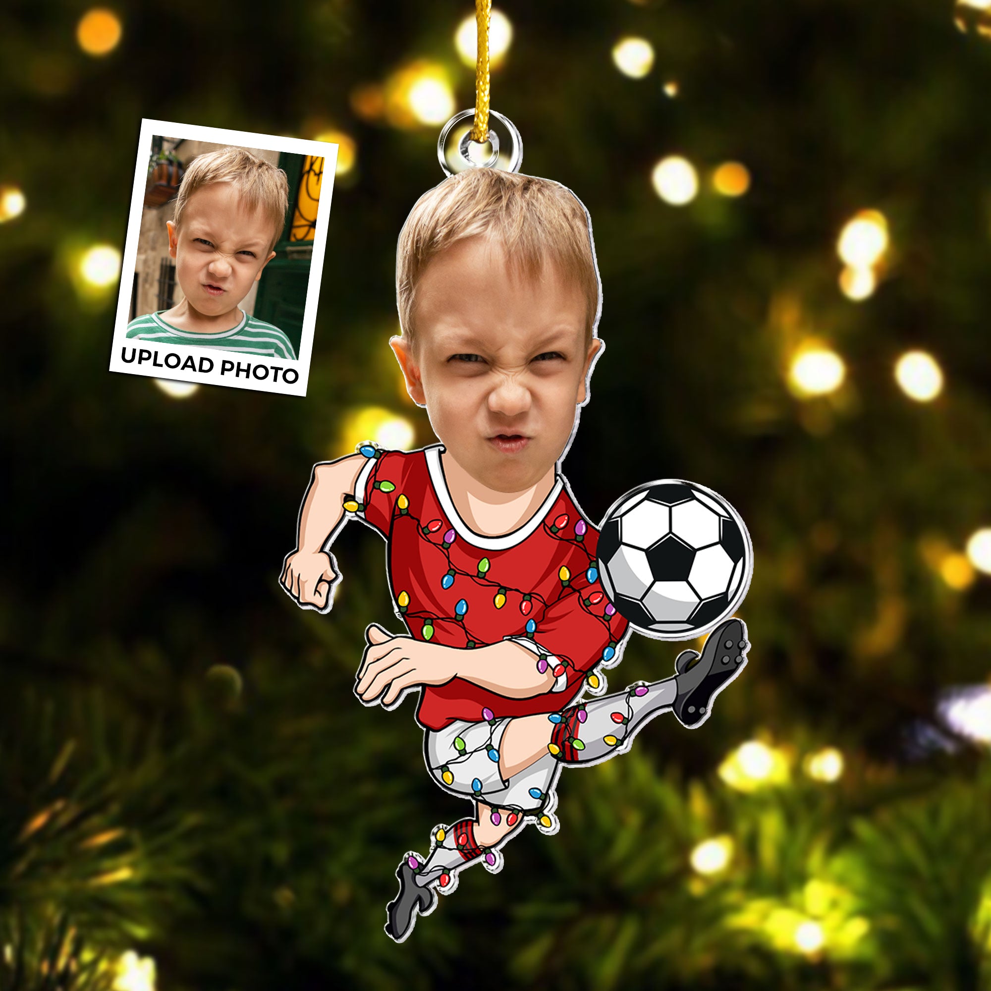 Soccer Players - Personalized Acrylic Photo Ornament