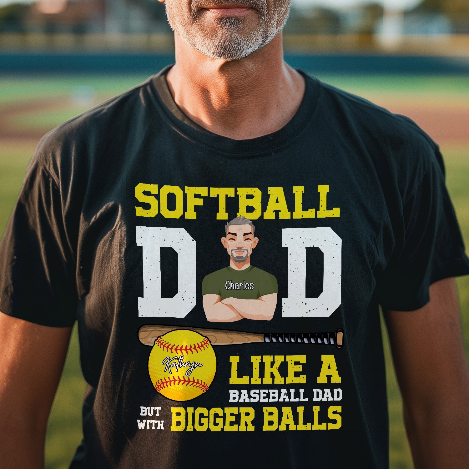 Softball Dad - Personalized Shirt