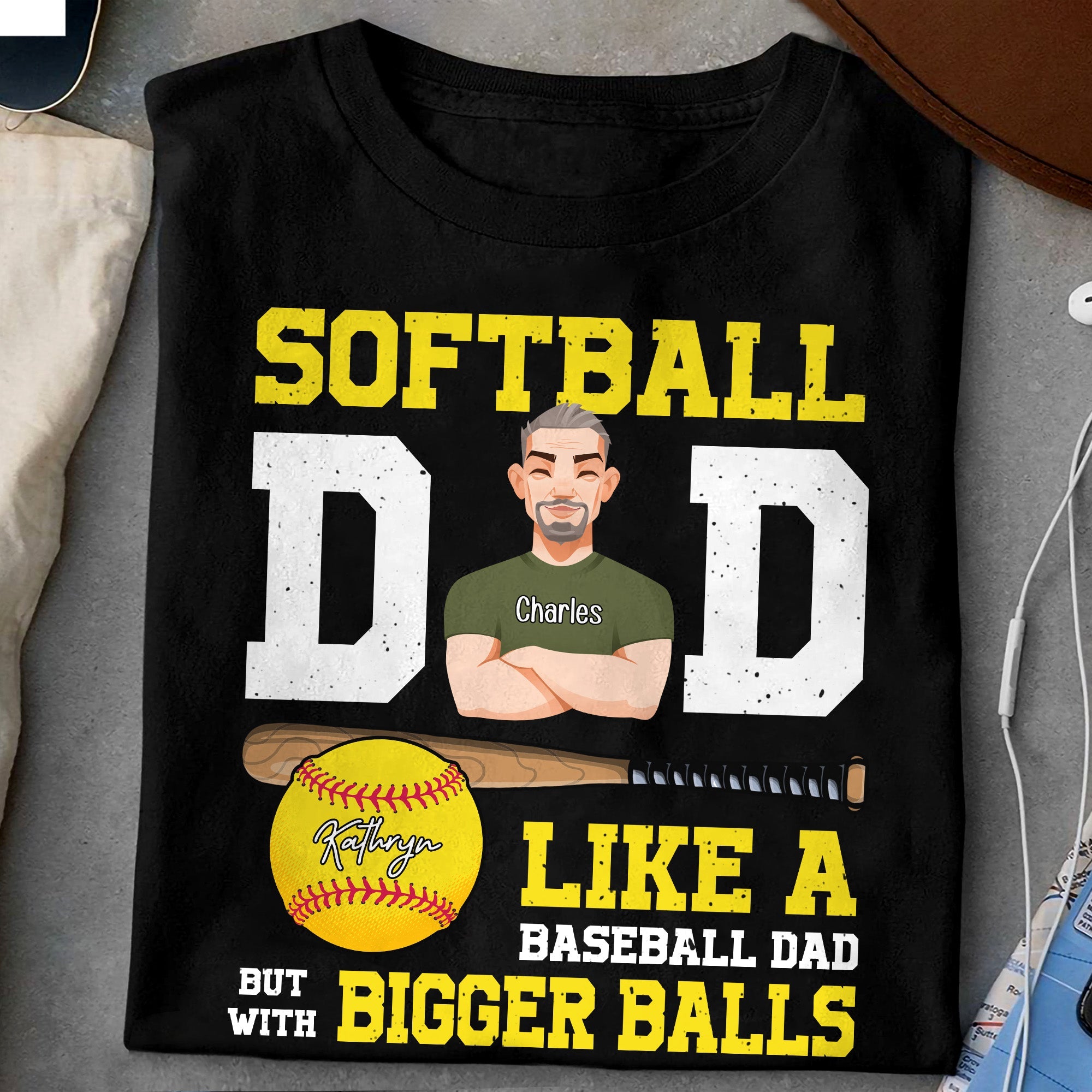 Softball Dad - Personalized Shirt