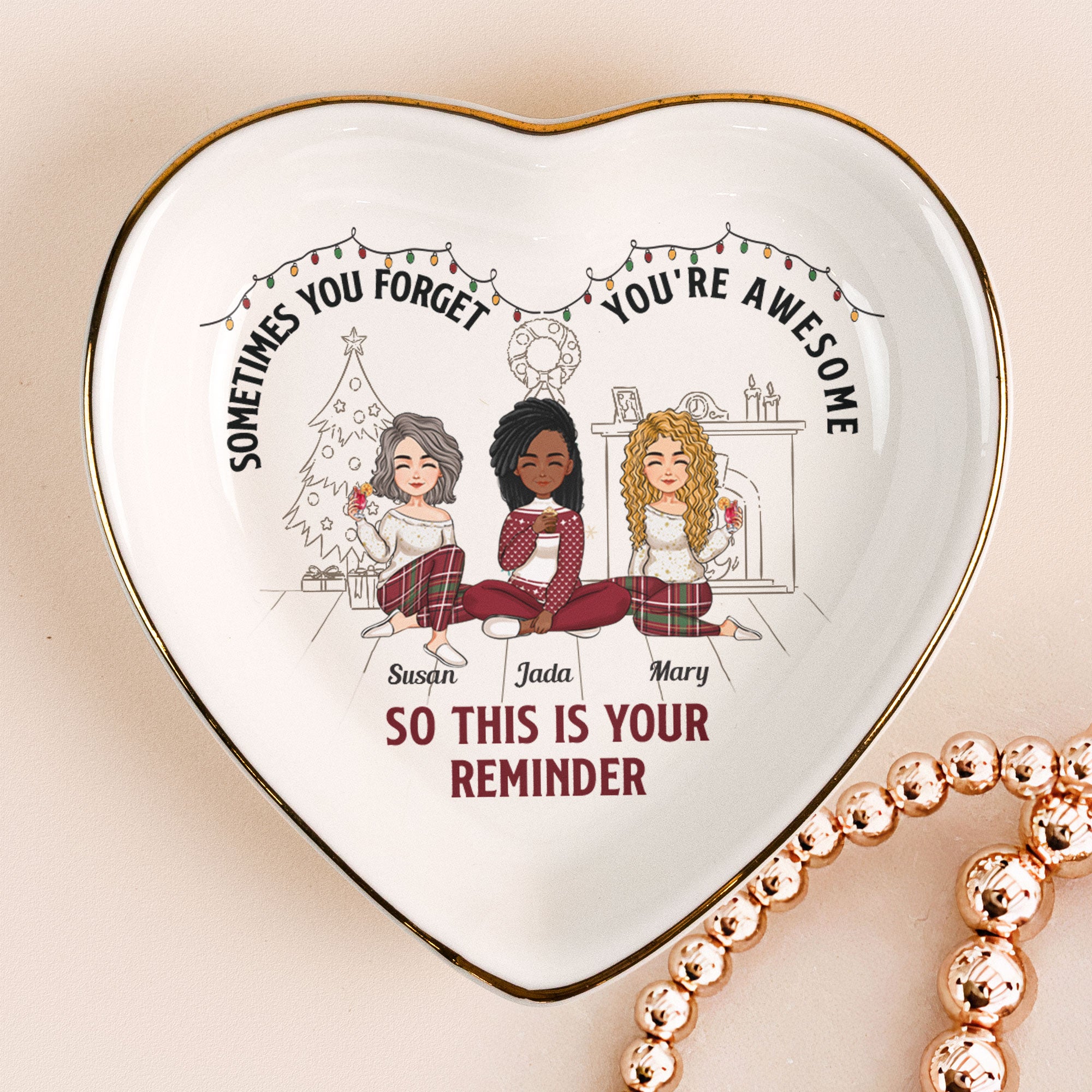 Sometimes You Forget You're Awesome So This Is Your Reminder - Personalized Ring Dish