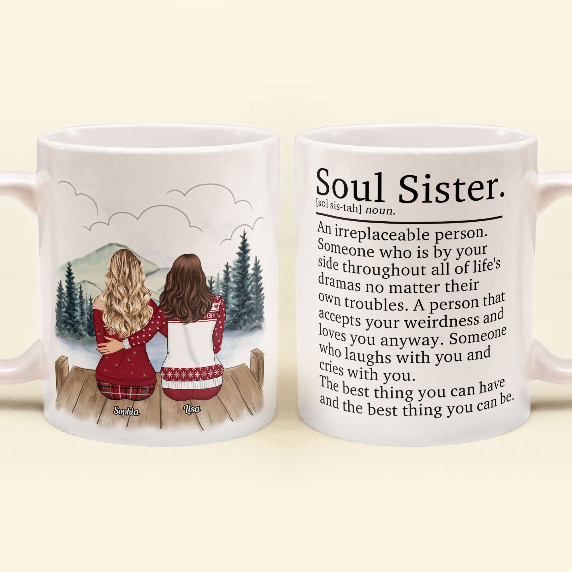 Soul Sister An Irreplacable Person - Personalized Mug - Christmas Gift For Friends, Best Friends, Besties