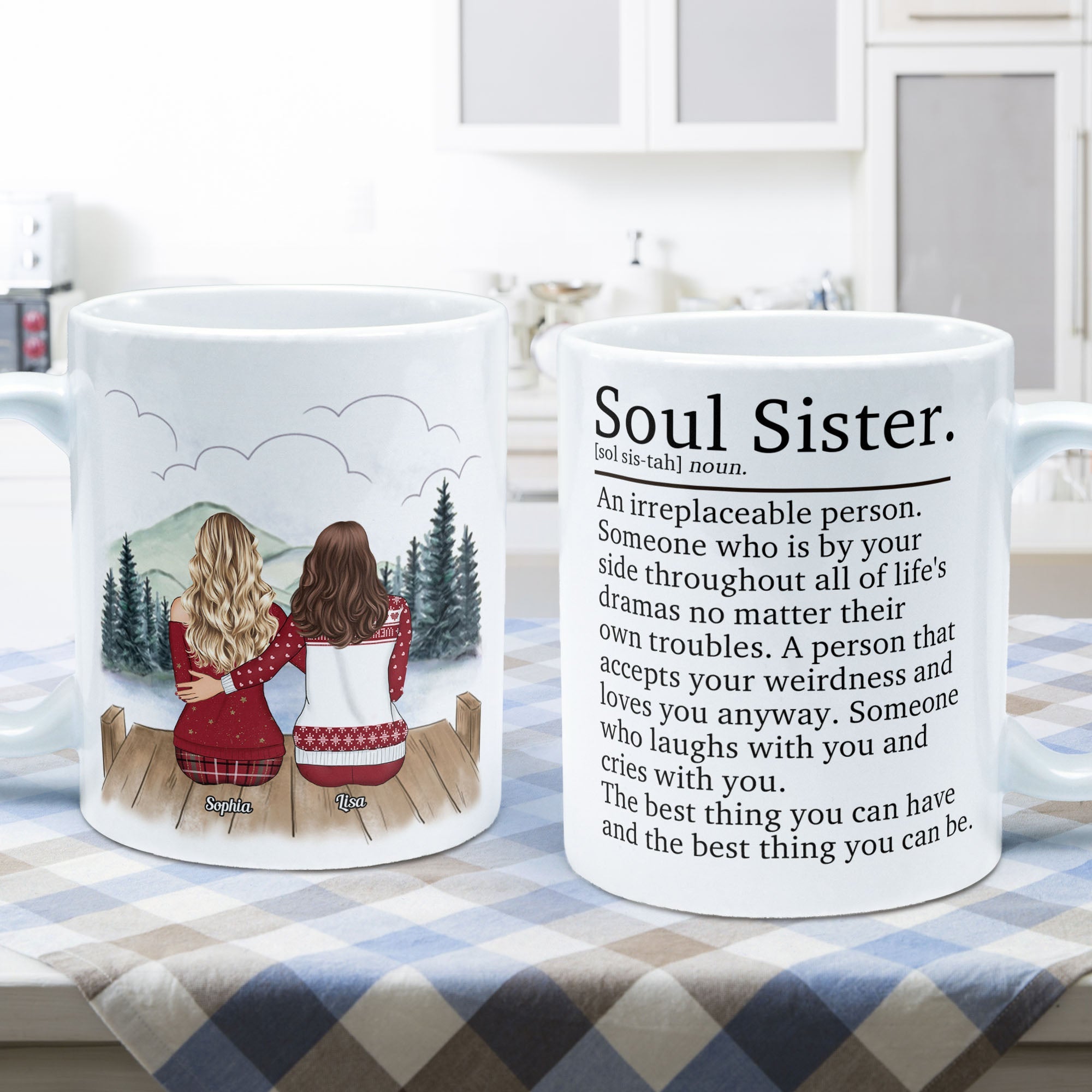 Soul Sister An Irreplacable Person - Personalized Mug - Christmas Gift For Friends, Best Friends, Besties