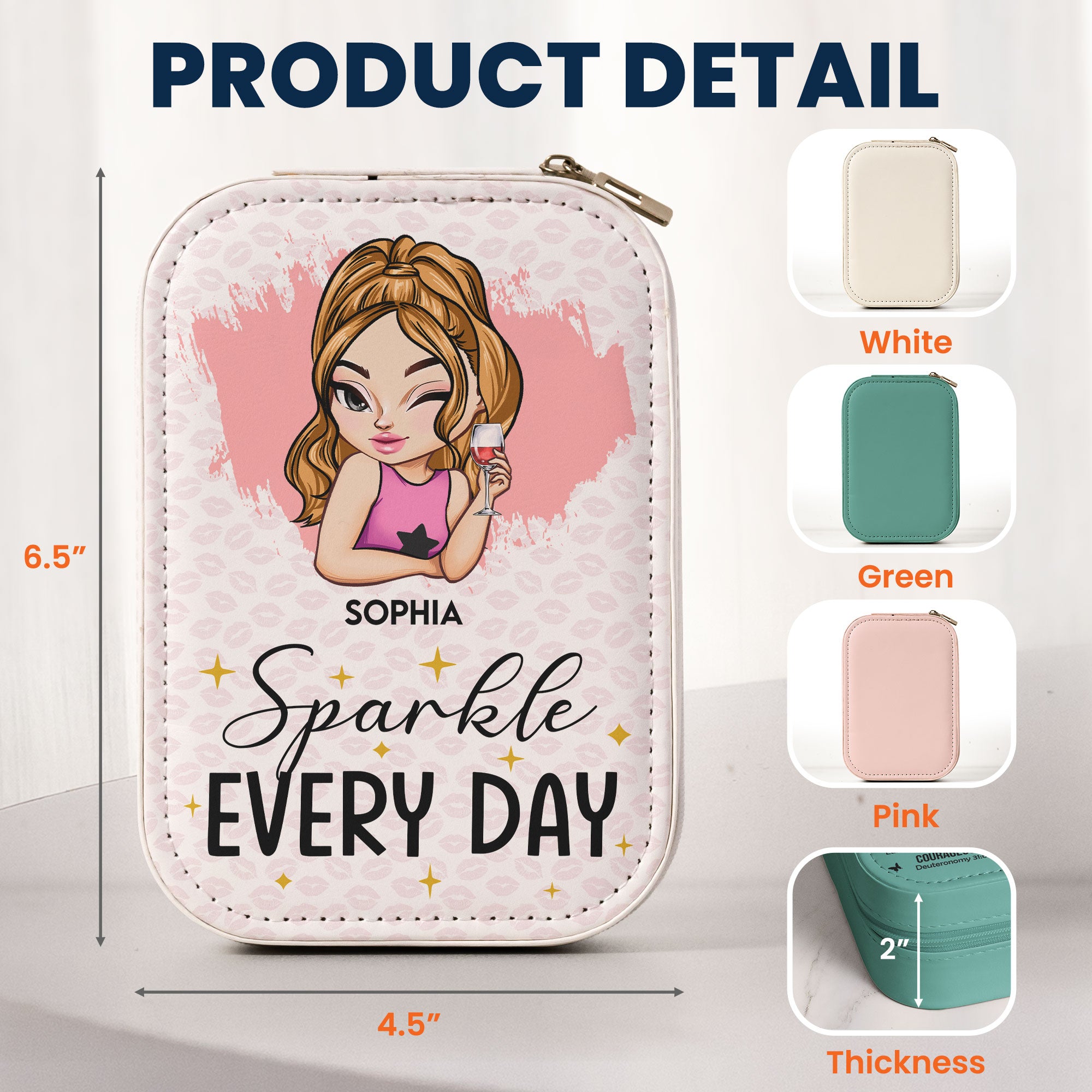 Sparkle Everyday - Custom Makeup Box With LED Mirror