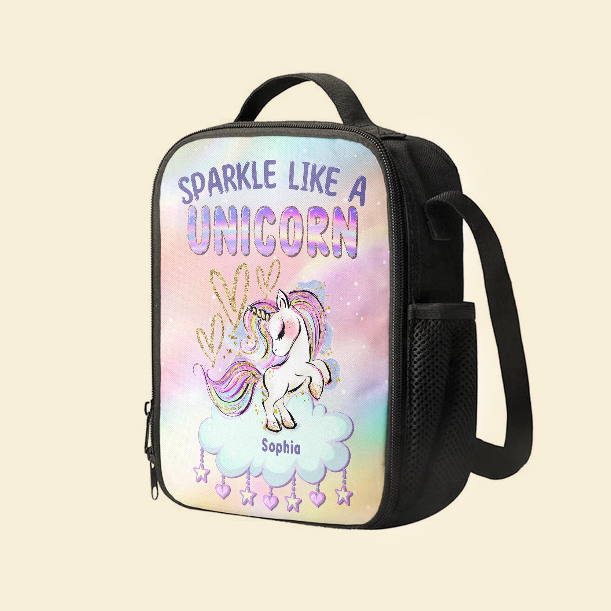 Sparkle Like A Unicorn - Personalized Lunch Bag - Birthday, Back To School Gift For Kids, Son, Daughter, Schoolkids, Student, Encourage Gift