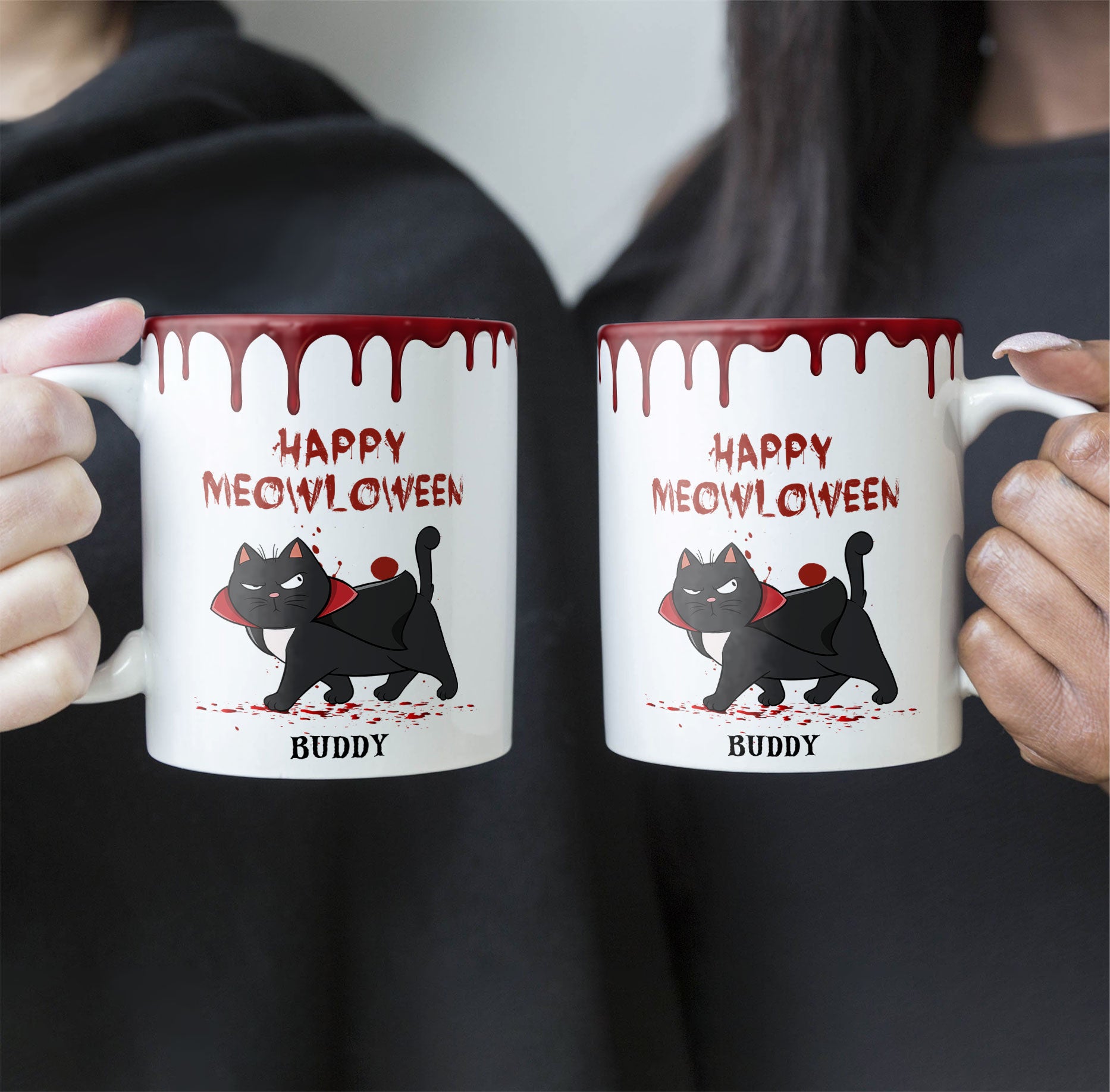 Spooky Fluffy Cat - Personalized Mug