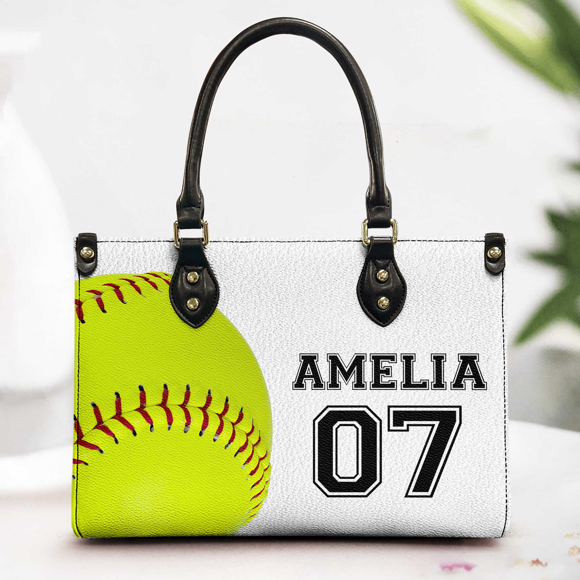 Sport Name Initial - Personalized Leather Bag