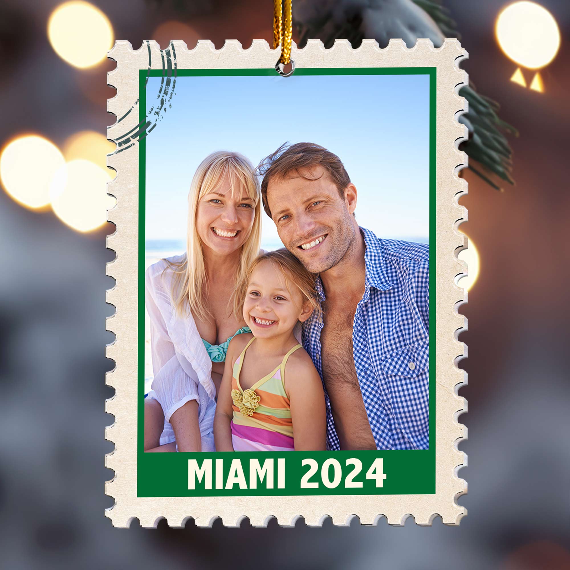 Stamp Family - Personalized Acrylic Photo Ornament