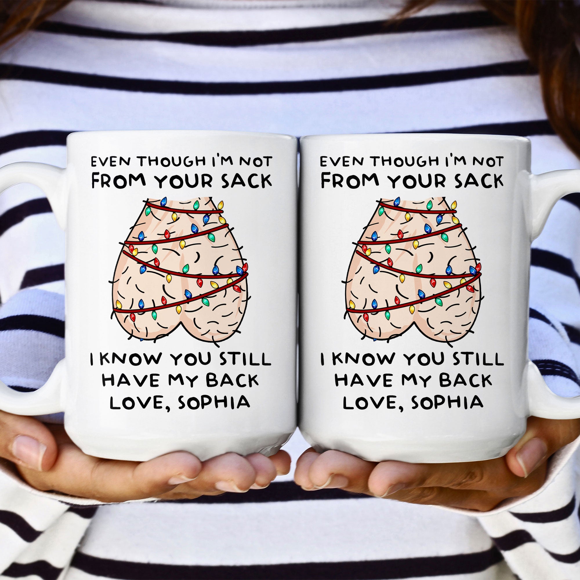 Still Have My Back Step Dad Gift Funny Mug - Personalized Mug