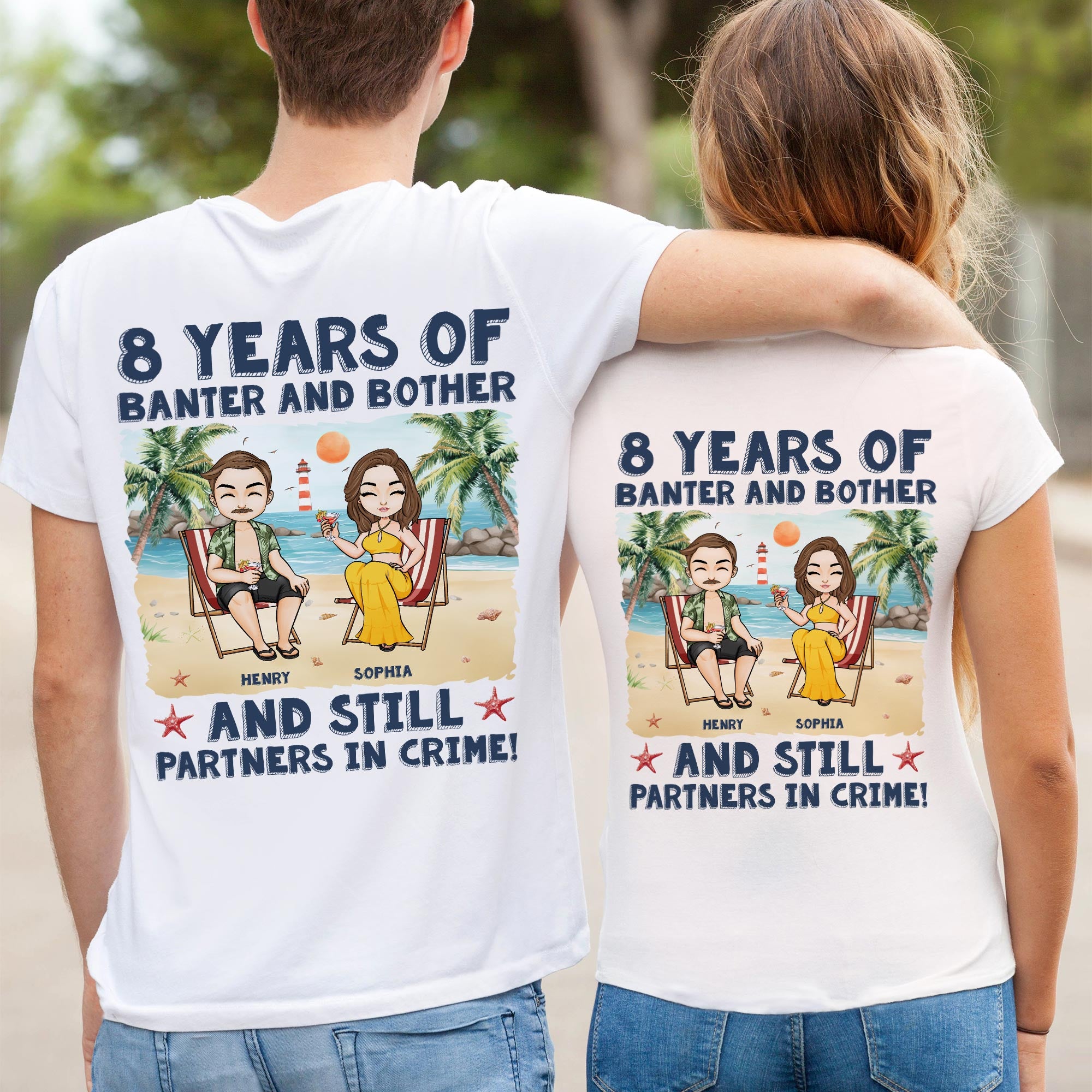 Still Partners In Crime - Personalized Couple Matching Back Printed Shirts