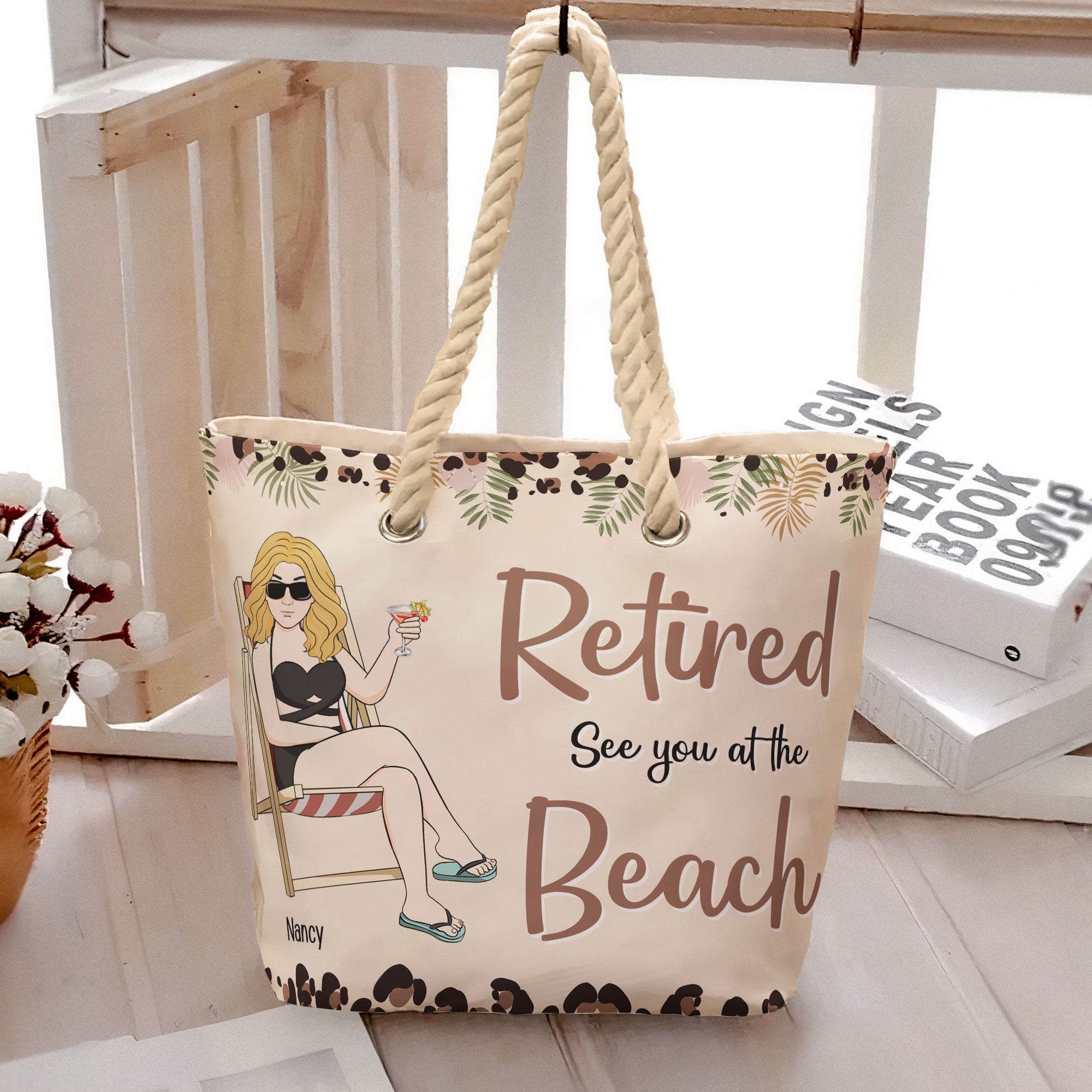 Summer Bag Retired See You At The Beach - Personalized Beach Bag