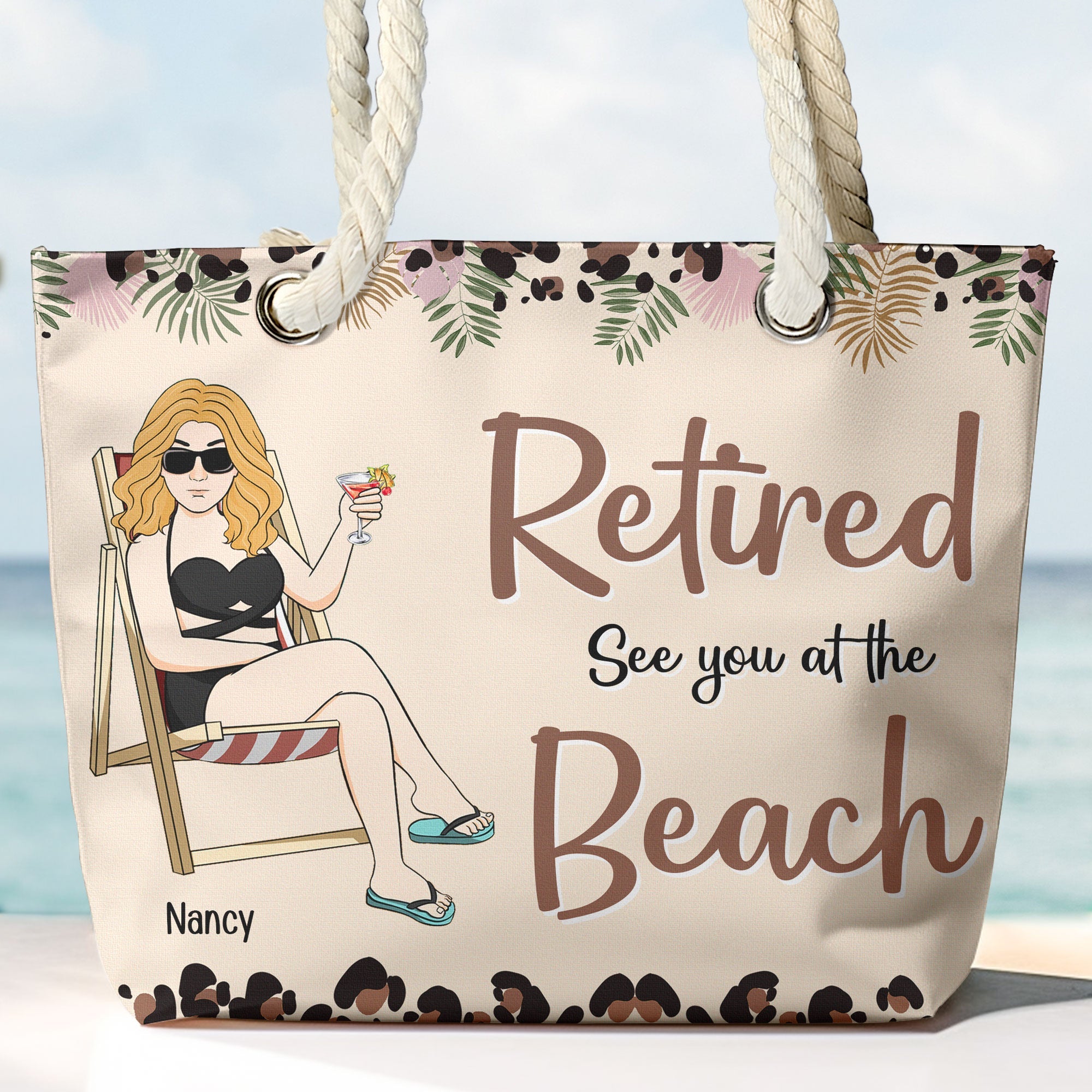 Summer Bag Retired See You At The Beach - Personalized Beach Bag