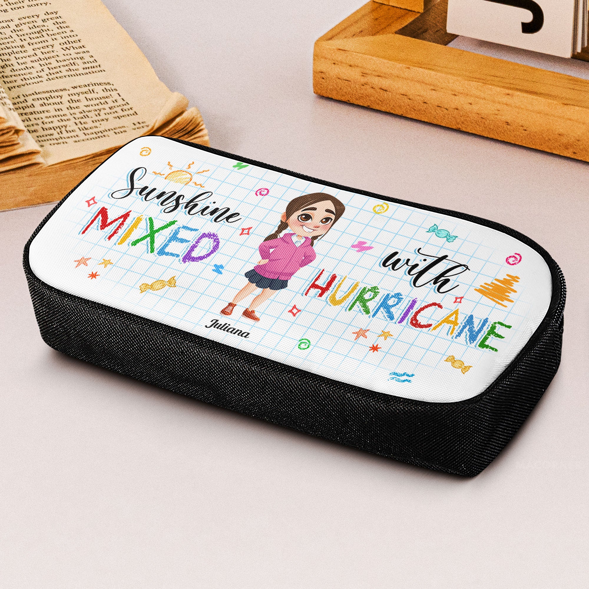 Sunshine Mixed With Hurricane - Personalized Pencil Case