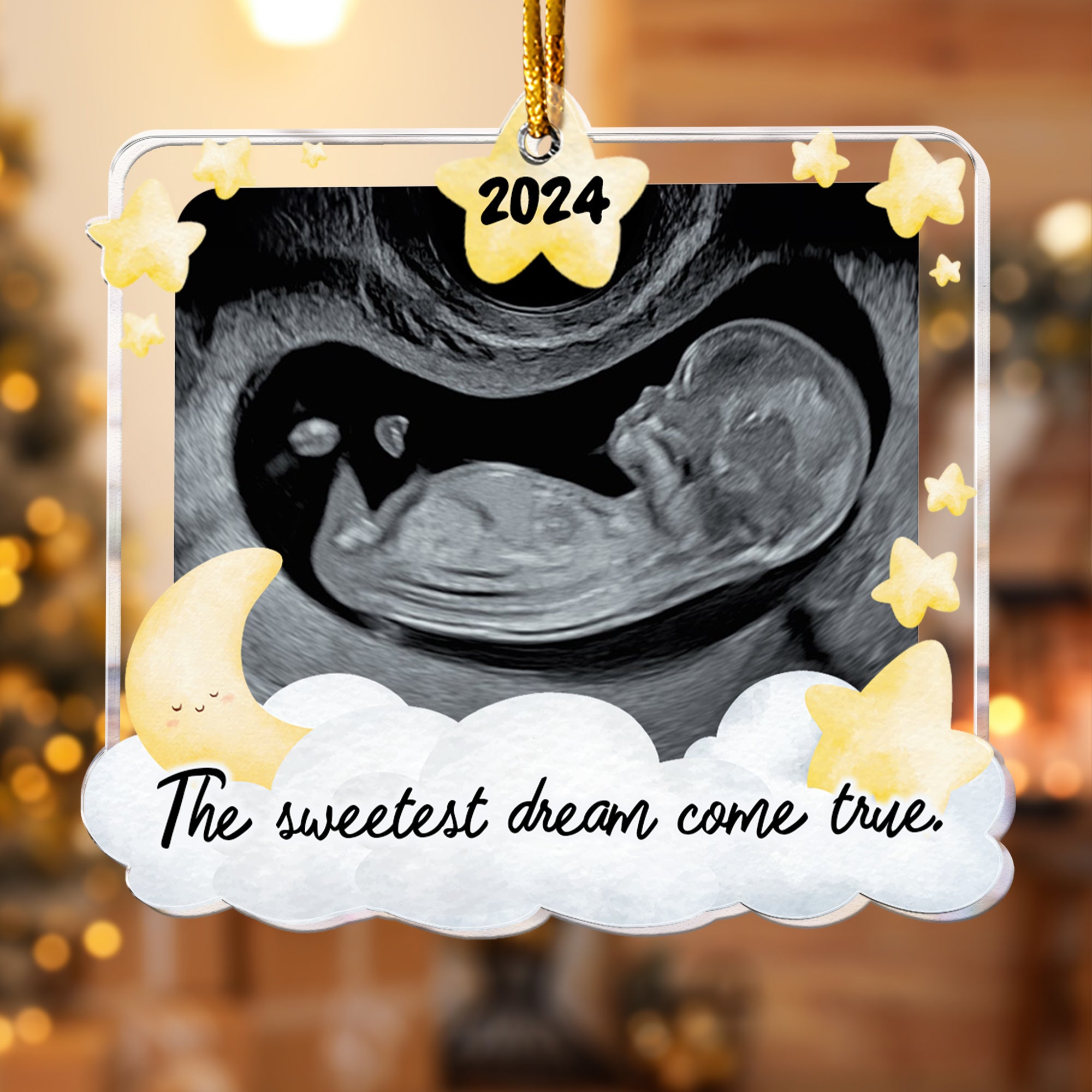 Sweetest Dream Come True - Personalized Acrylic Photo Ornament