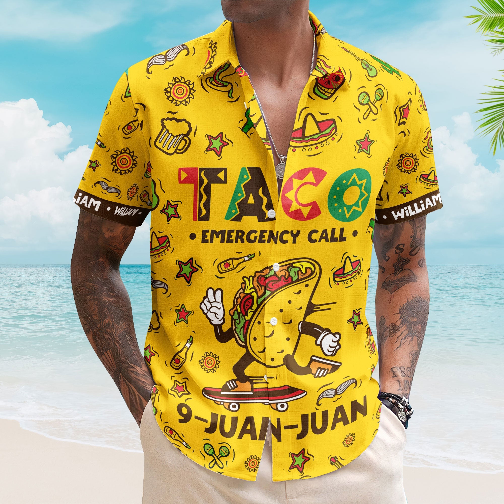 Taco Emergency Call 9-Juan-Juan Mexican Gift For Him - Custom Hawaiian Shirts