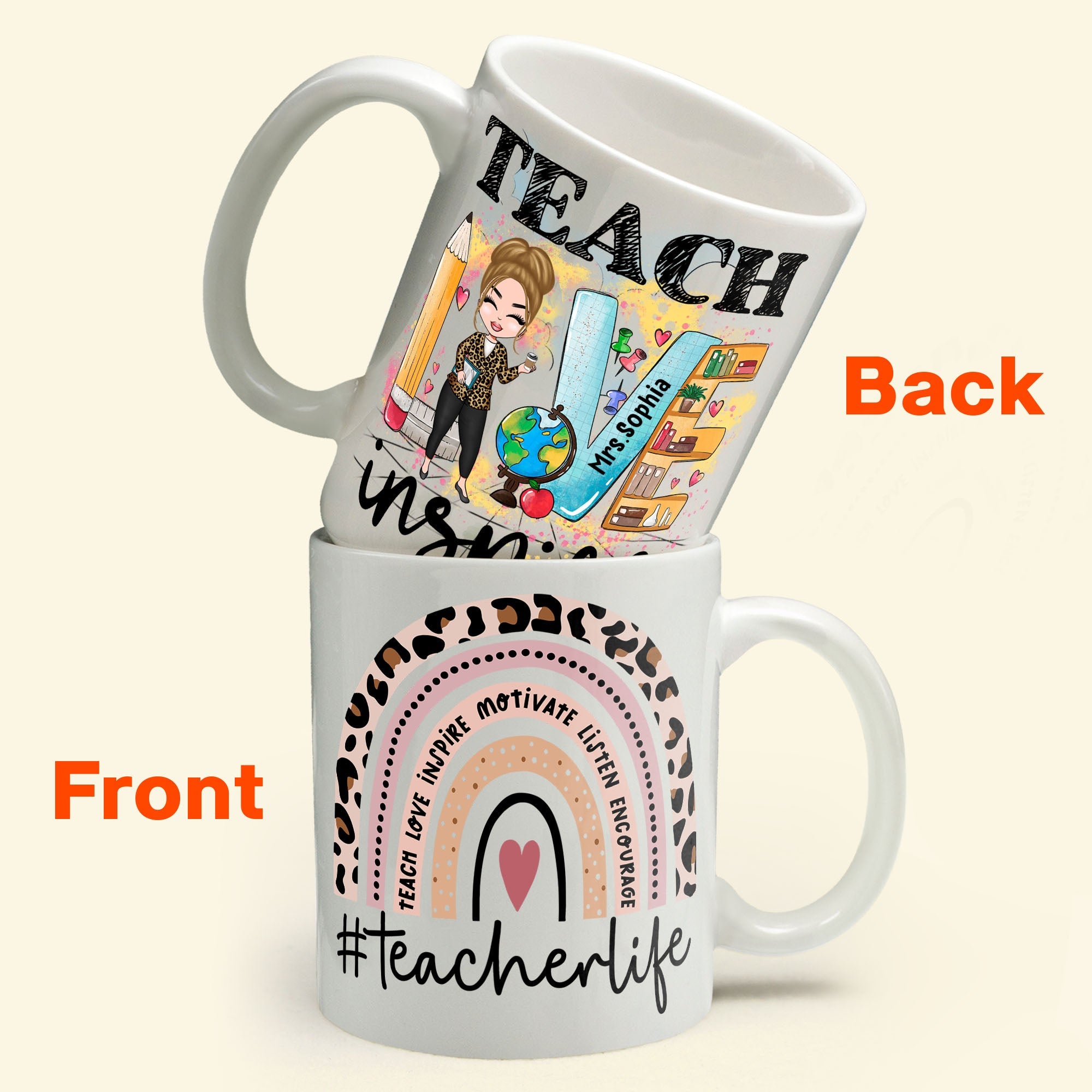 Teacher Life  - Personalized Mug - Birthday Gift For Teachers 