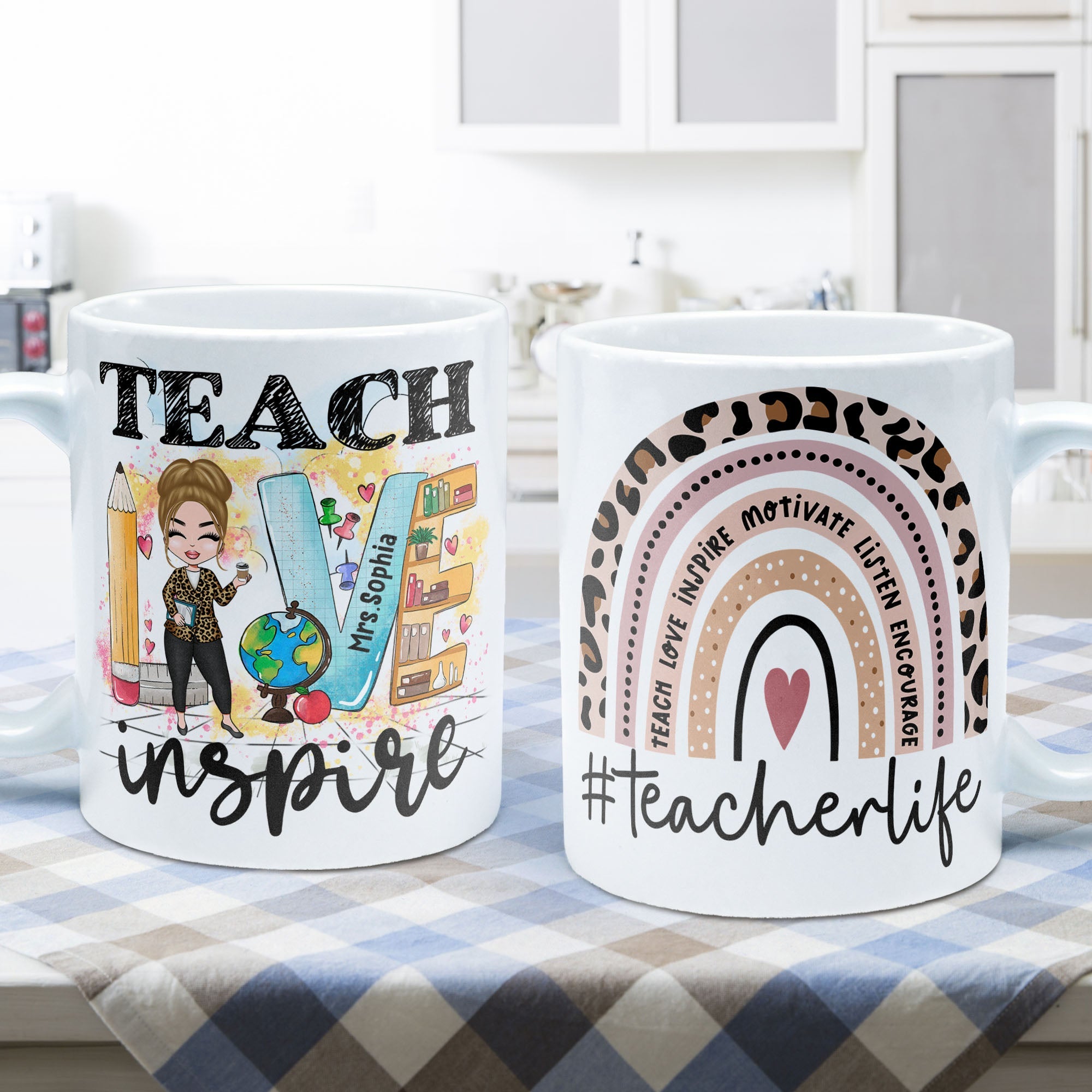 Teacher Life  - Personalized Mug - Birthday Gift For Teachers 