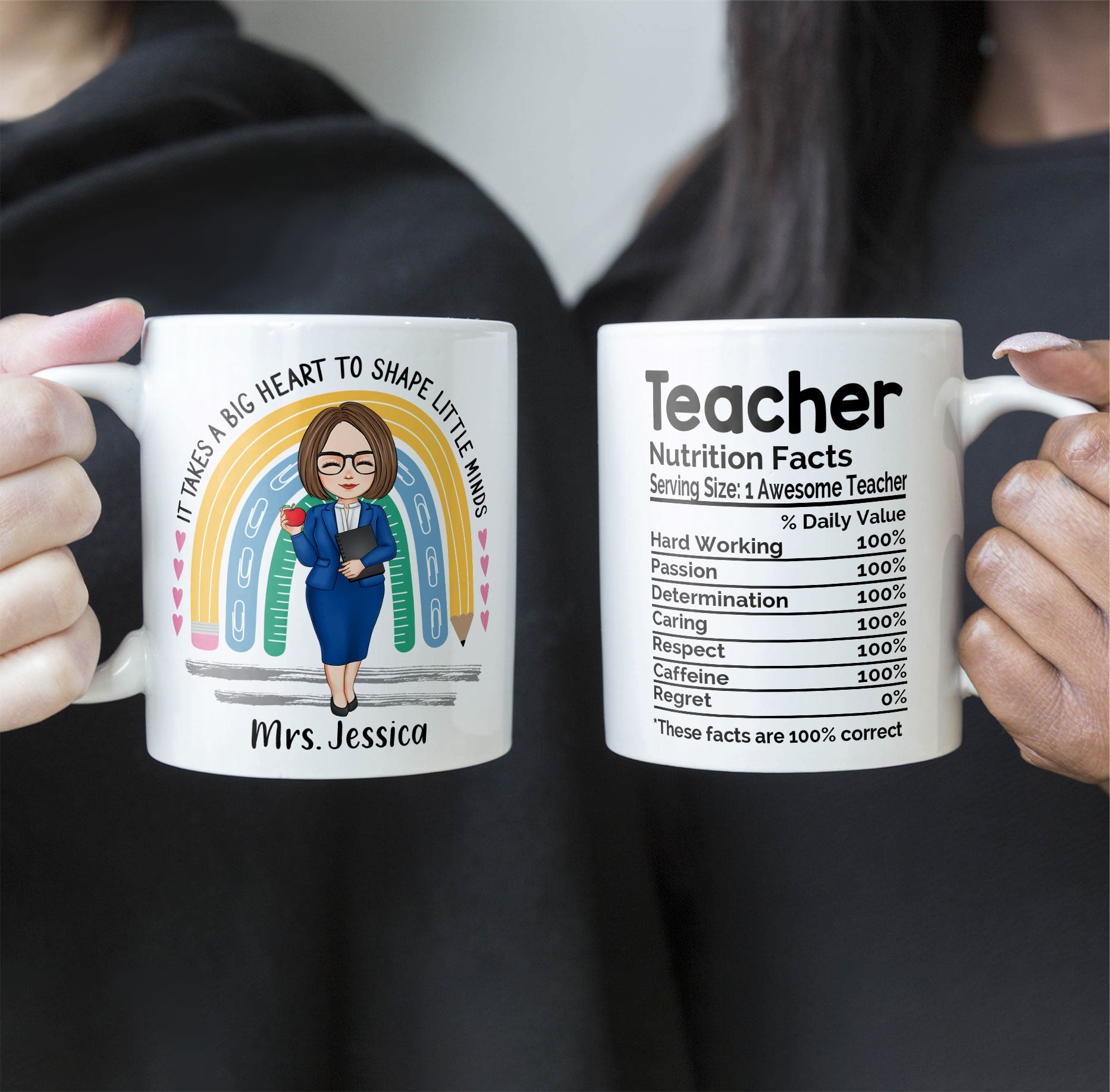 Teacher Nutrition Facts - Personalized Mug