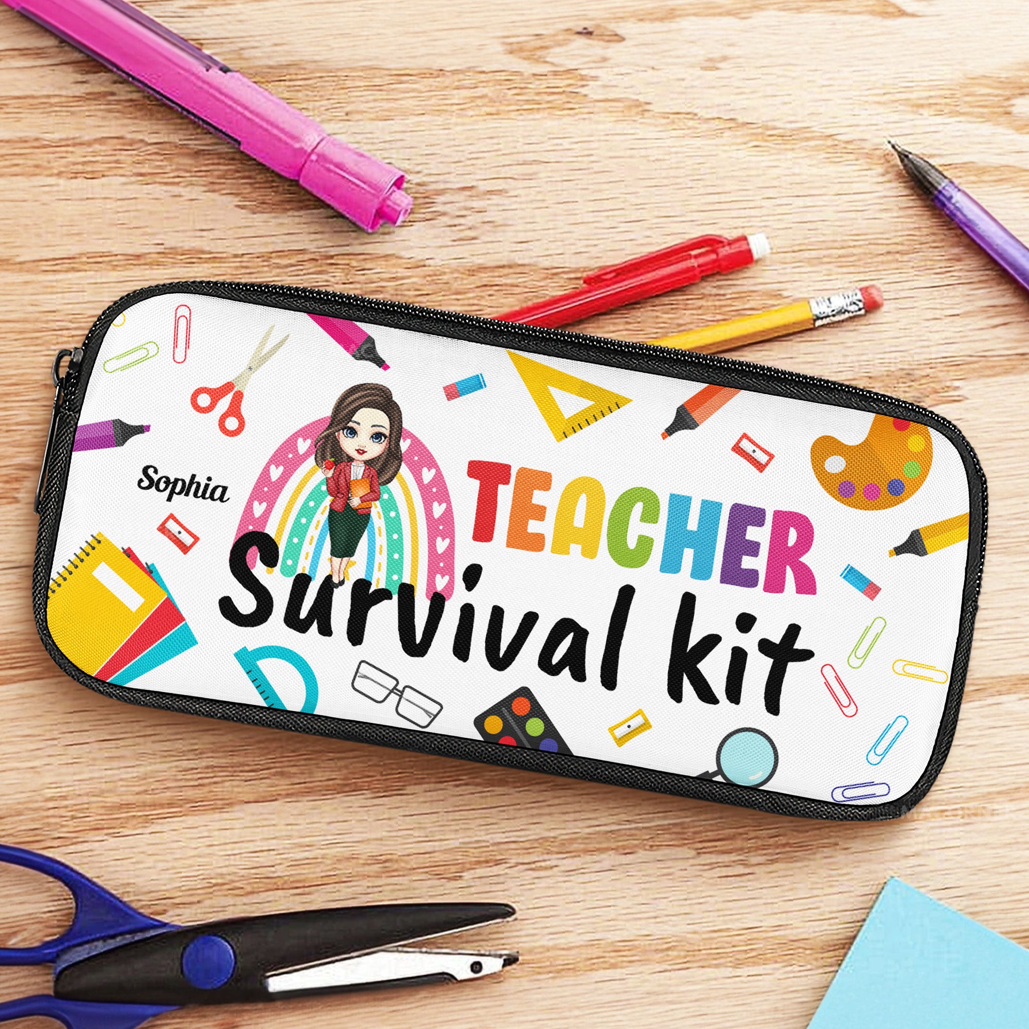 Teacher Survival Kit - Personalized Pencil Case