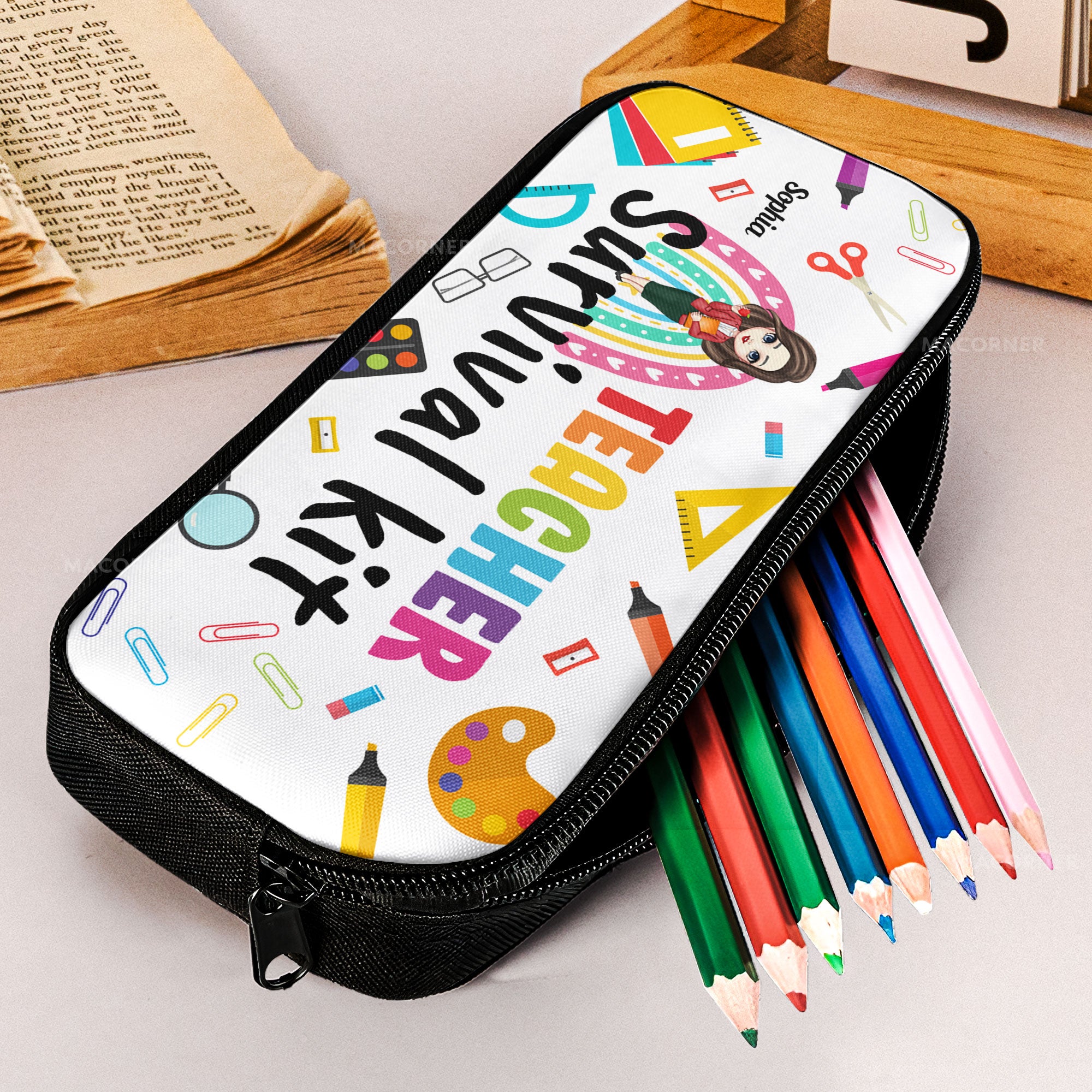 Teacher Survival Kit - Personalized Pencil Case