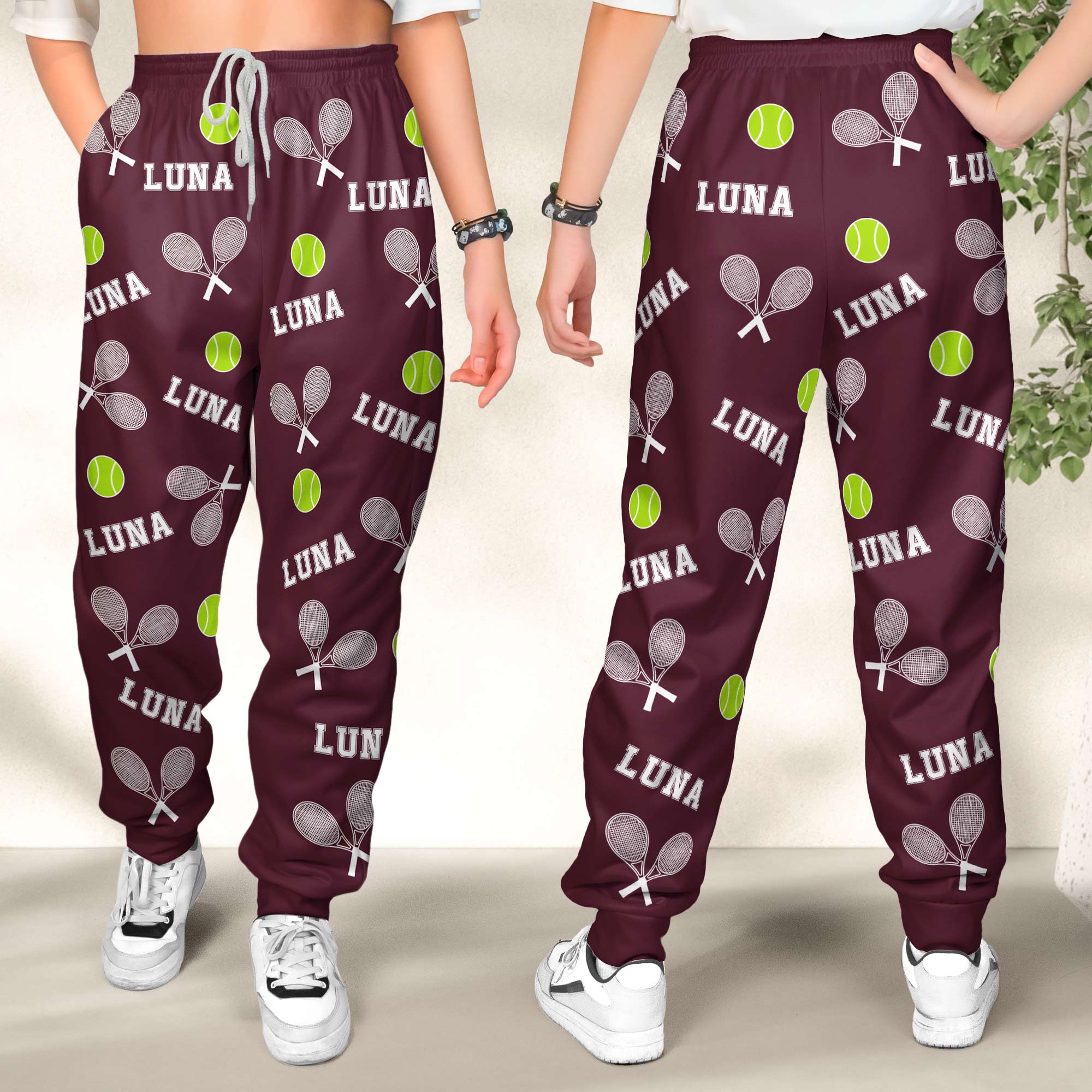 Tennis Custom Name - Personalized Sweatpants