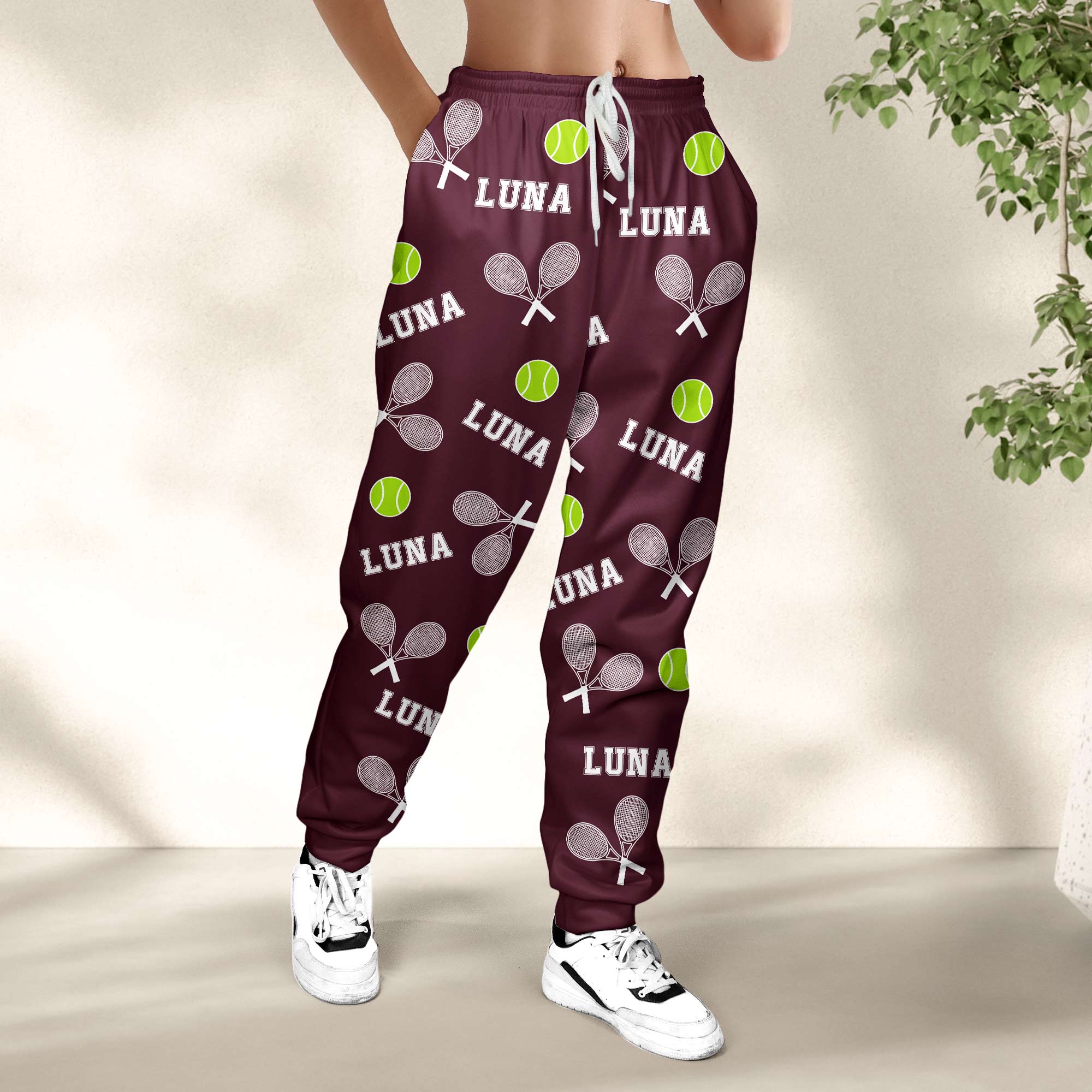 Tennis Custom Name - Personalized Sweatpants