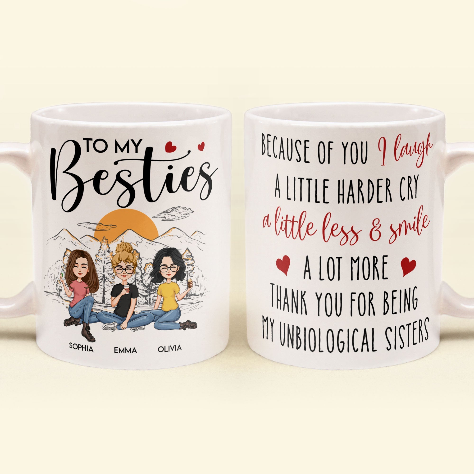 Thank For Being My Unbiological Sister - Personalized Mug